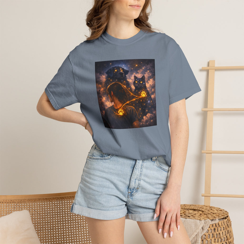 Galaxy Cats T-Shirt — Glowing Cosmic Cat Duo Graphic Tee