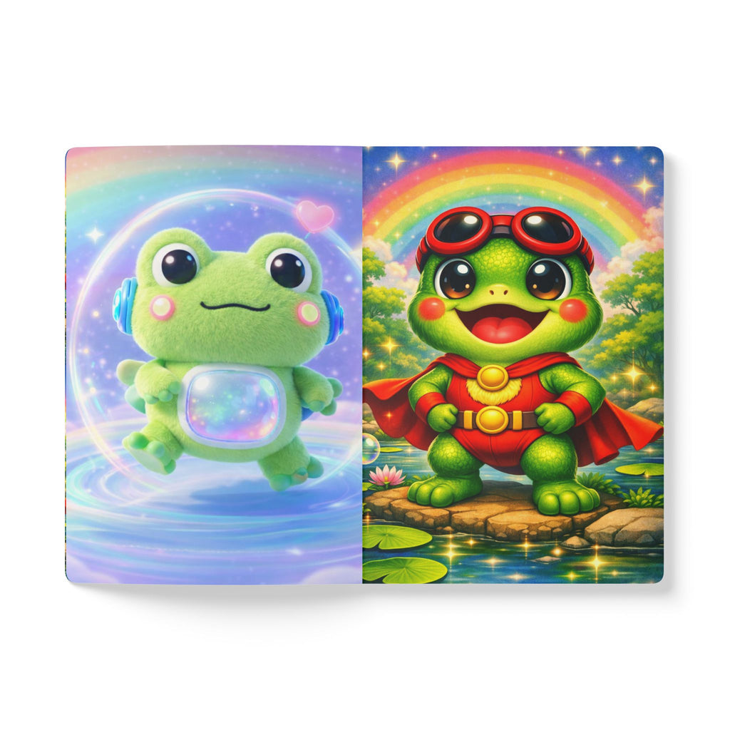 🐸 NanoBuddy Frog™ Kids Mini Notebook — Kawaii Bubble Frog (PreK–2nd)