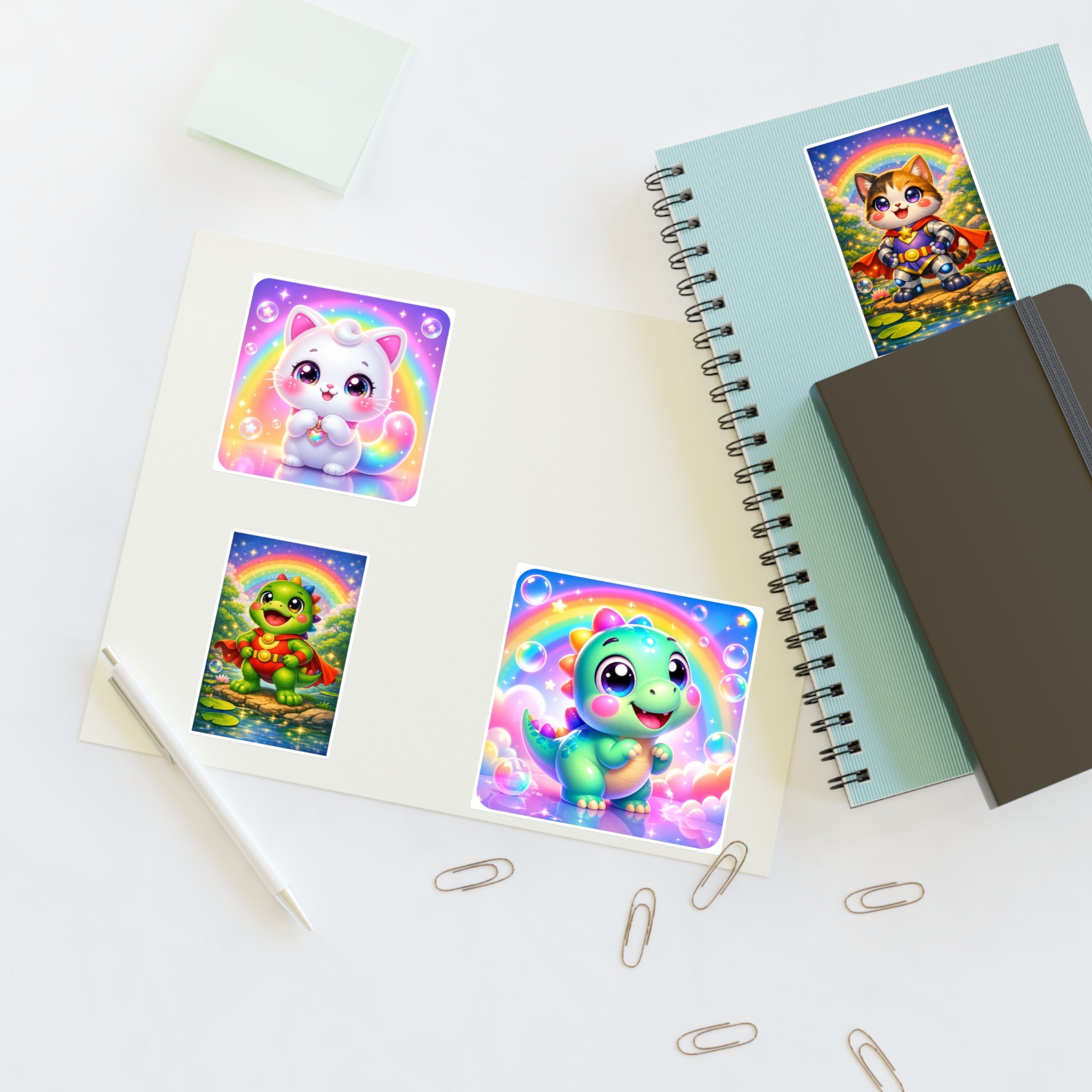 NanoBuddy Cat & Dino Stickers