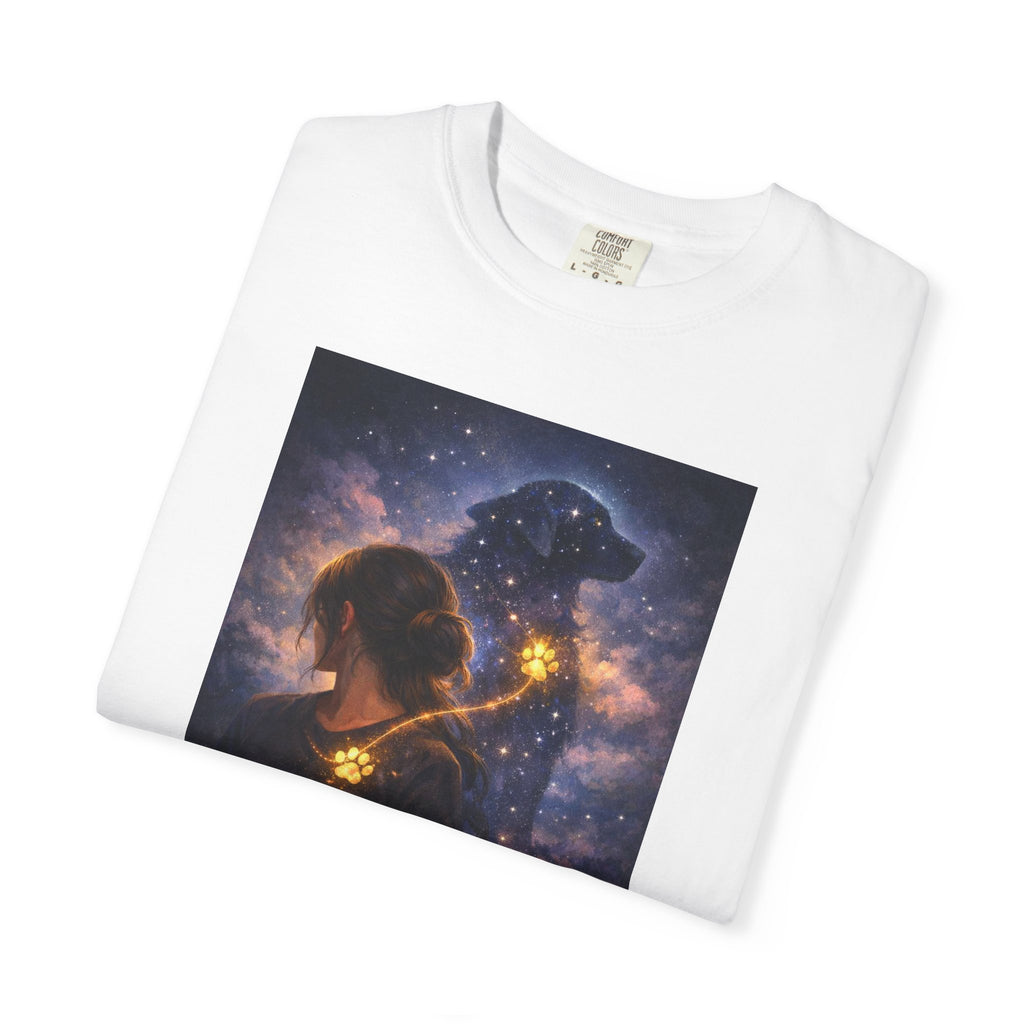 Constellation Lovers T-Shirt — Cosmic Couple Art Tee (Starry Night Embrace)