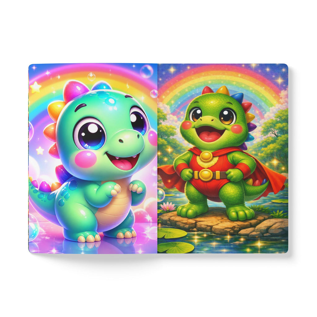🦖 NanoBuddy Dino™ Kids Mini Notebook — Friendly Bubble Dino (PreK–2nd)
