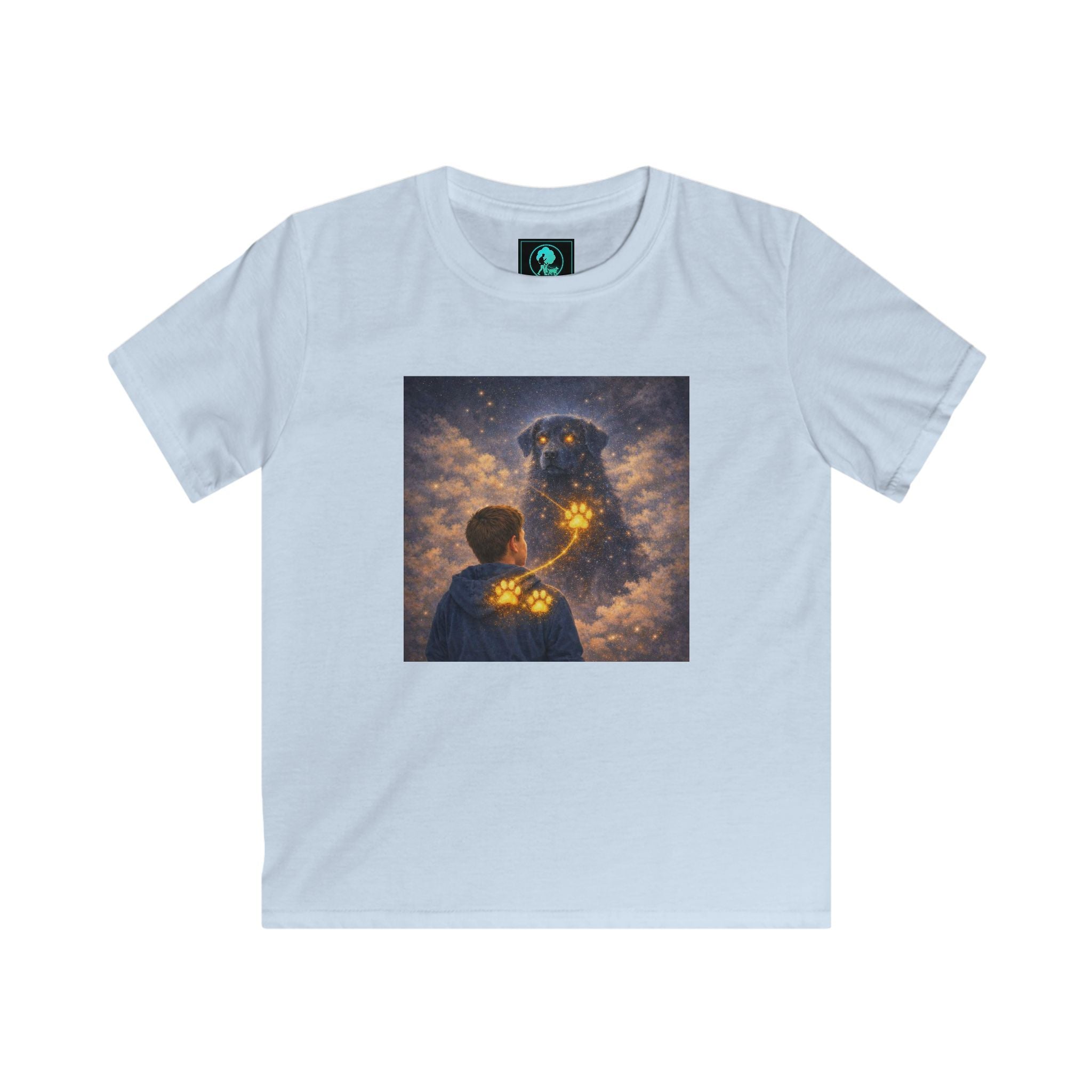 Kids Cosmic Dog Tee — Starry Night Pet Bond Youth T-Shirt