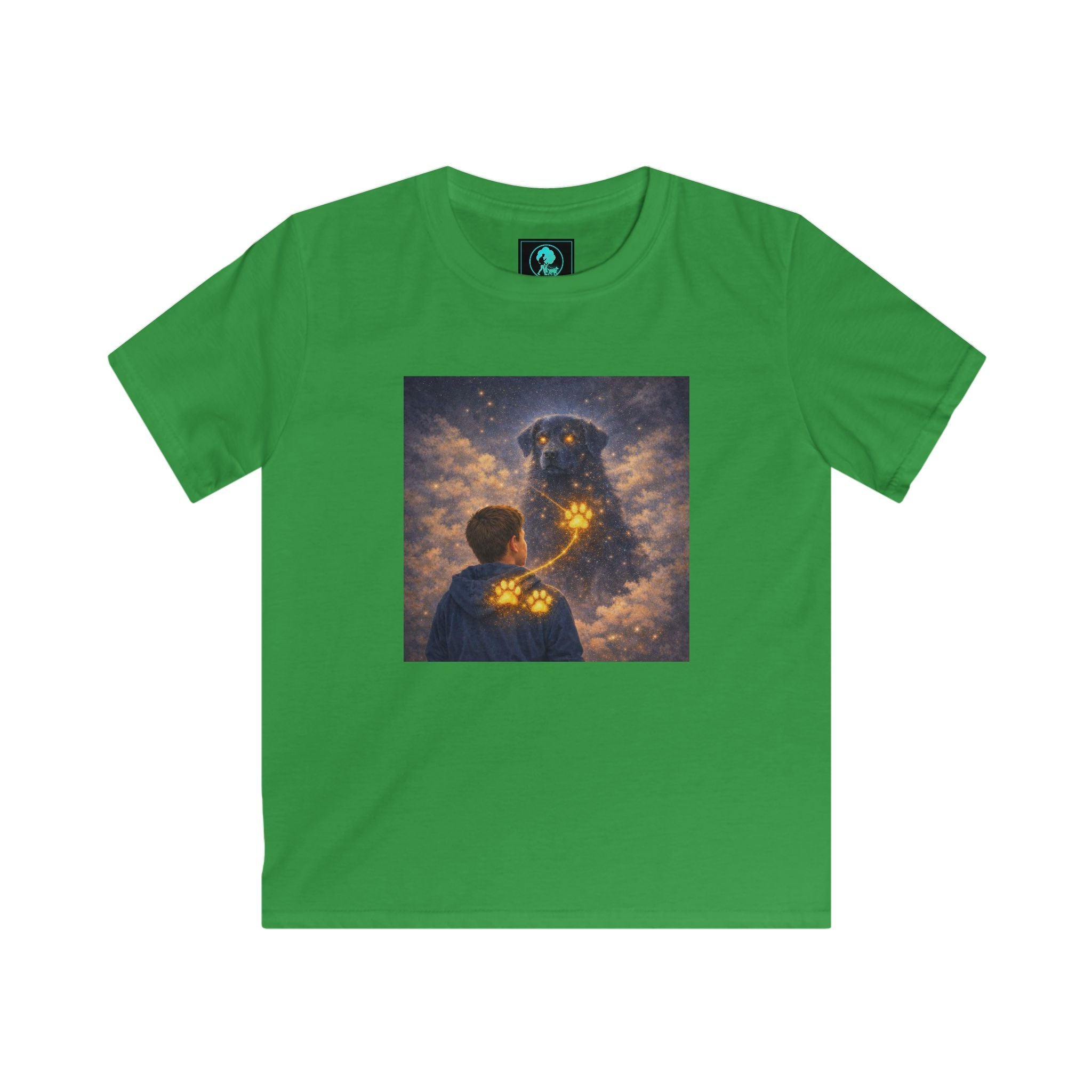 Kids Cosmic Dog Tee — Starry Night Pet Bond Youth T-Shirt