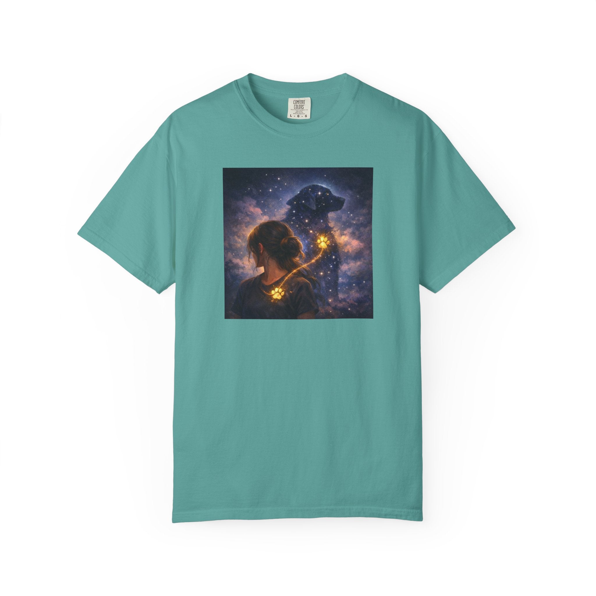 Constellation Lovers T-Shirt — Cosmic Couple Art Tee (Starry Night Embrace)