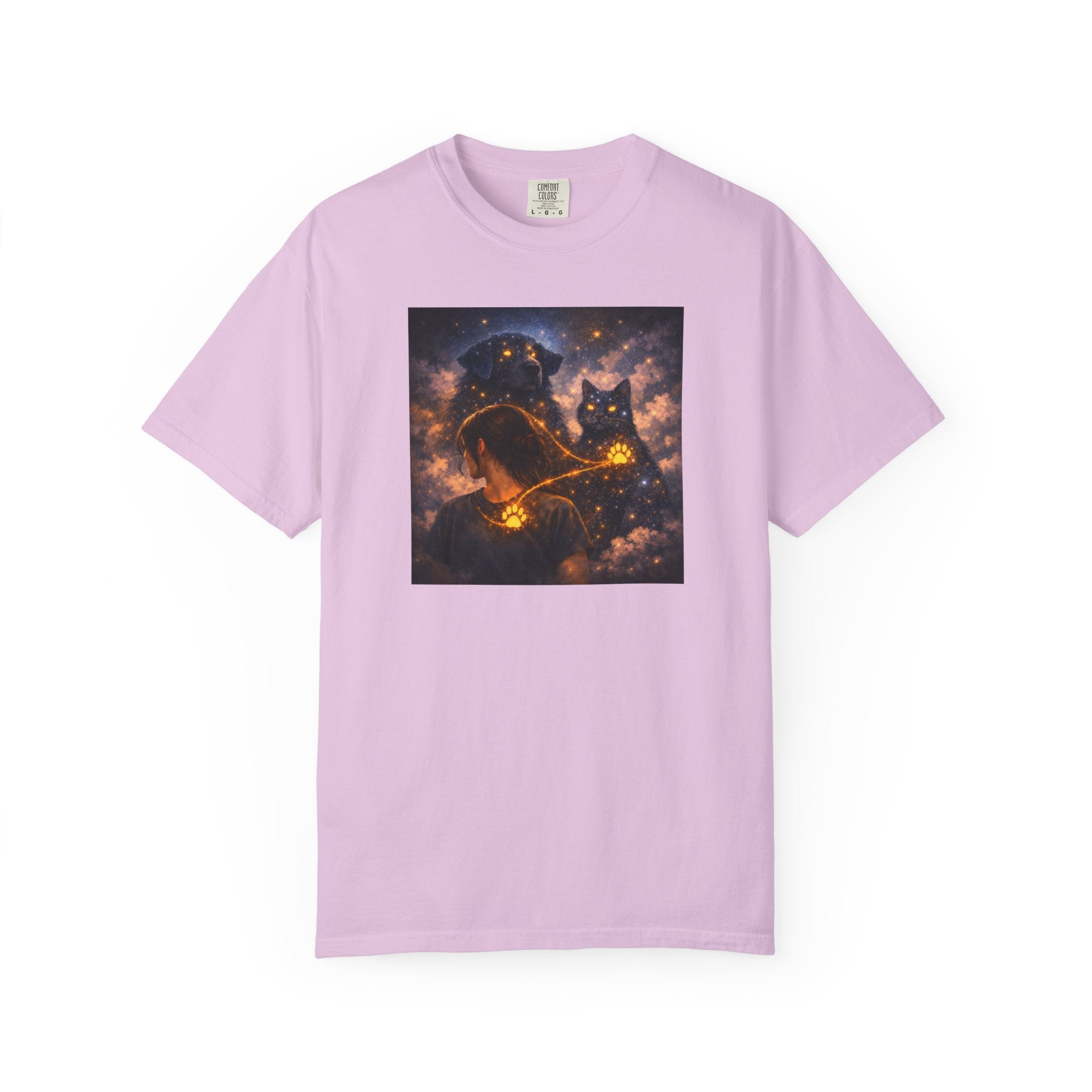 Galaxy Cats T-Shirt — Glowing Cosmic Cat Duo Graphic Tee