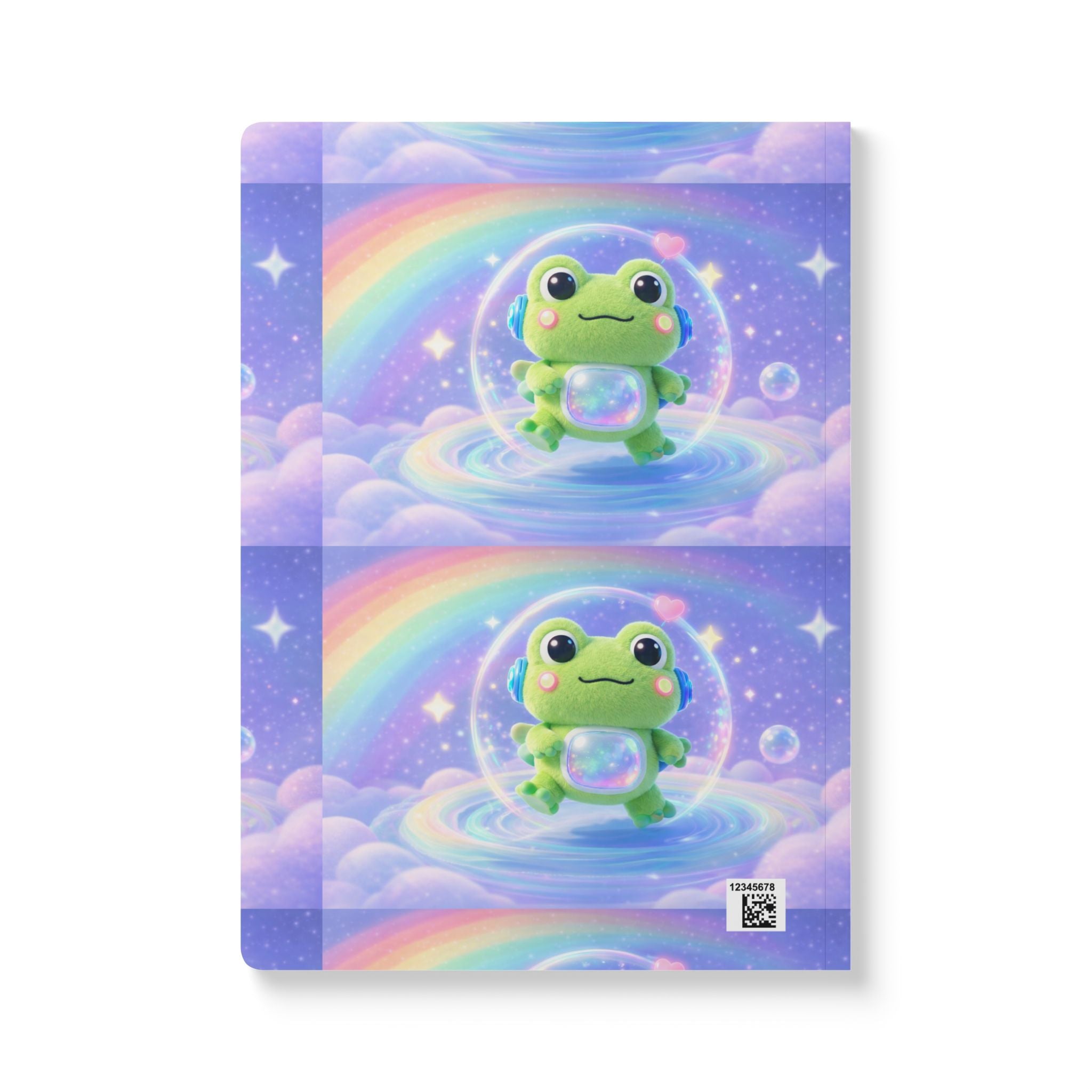 🐸 NanoBuddy Frog™ Kids Mini Notebook — Kawaii Bubble Frog (PreK–2nd)