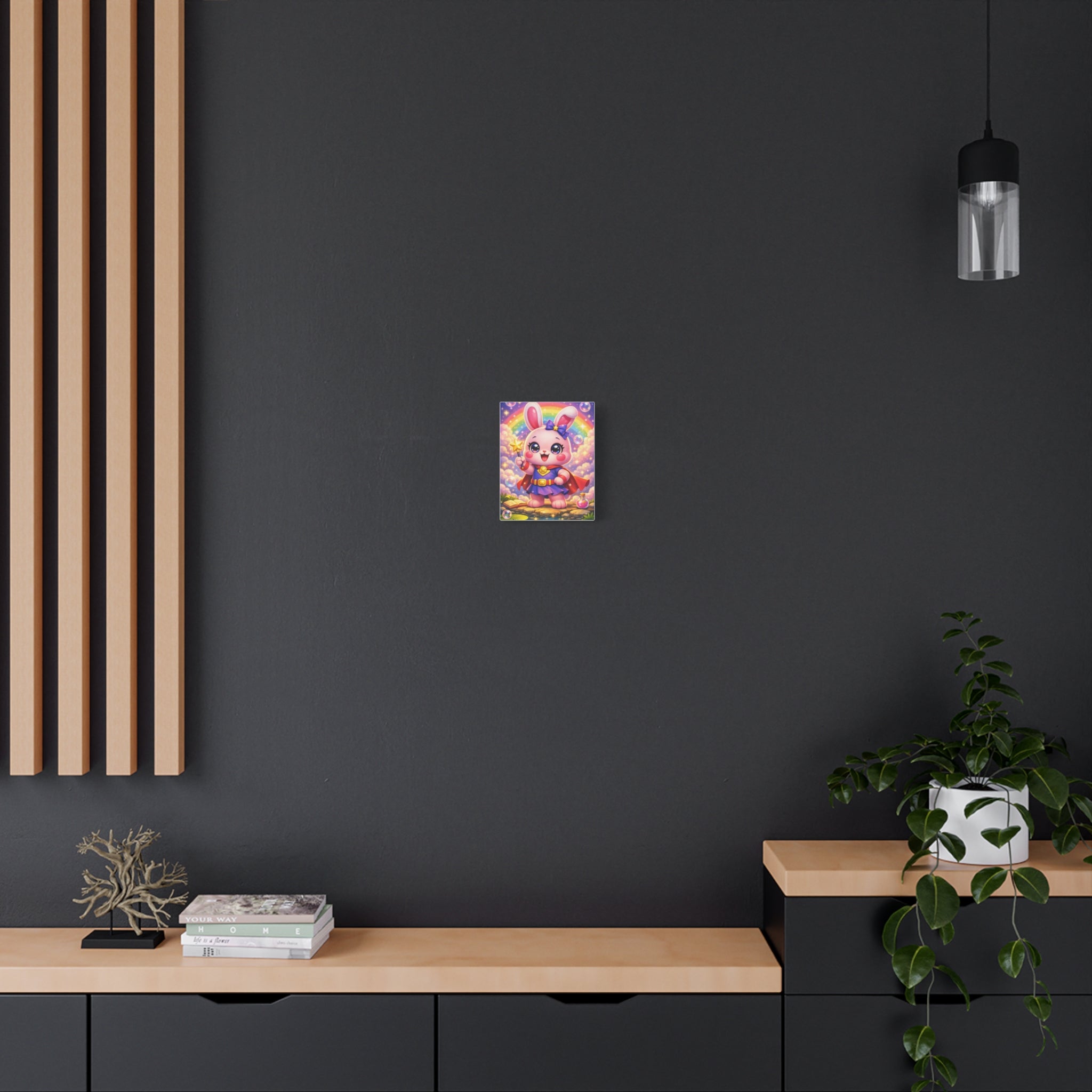 🐰 NanoBuddy Bunny™ Kids Wall Art — Pastel Bubble Bunny Print (8×10)