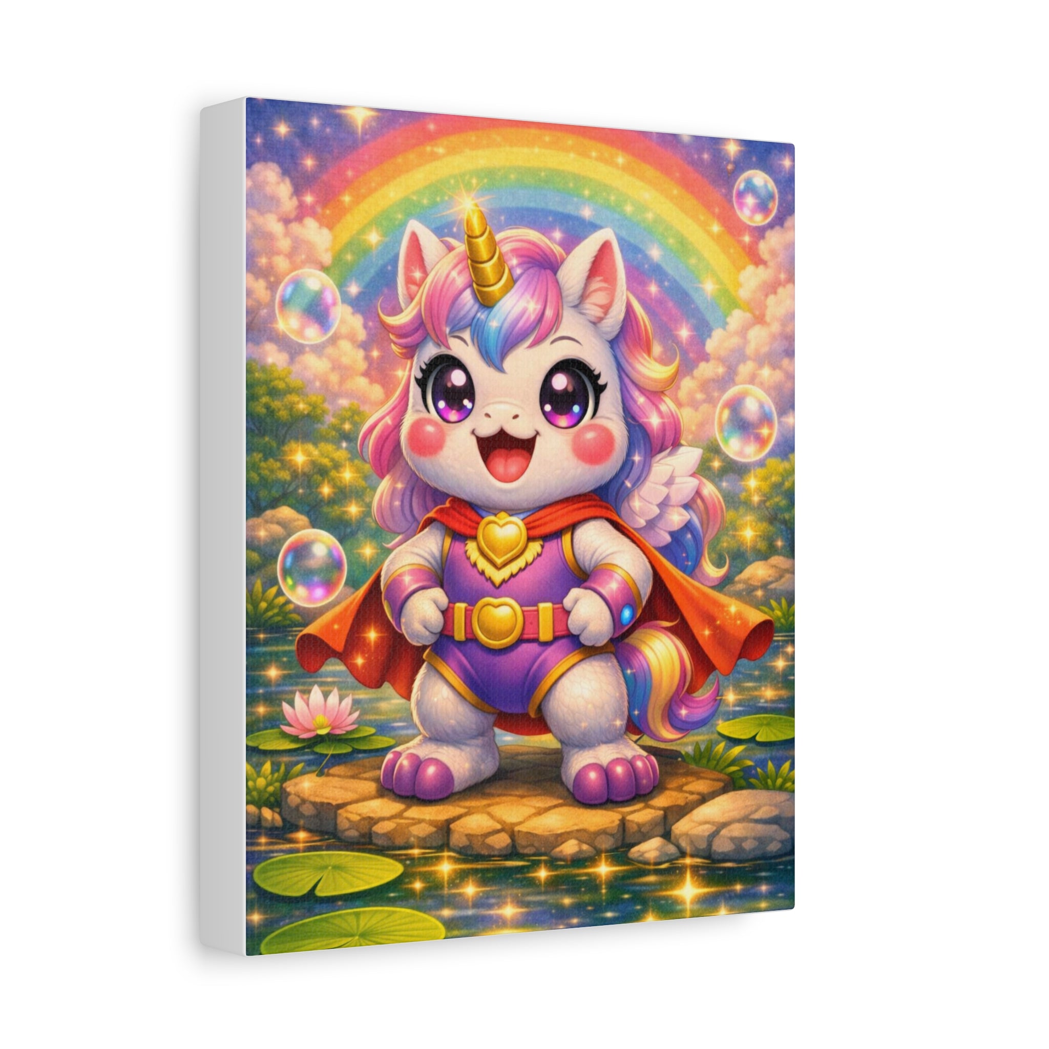 🦄 NanoBuddy Unicorn™ Kids Wall Art — Magical Bubble Unicorn Print (8×10)
