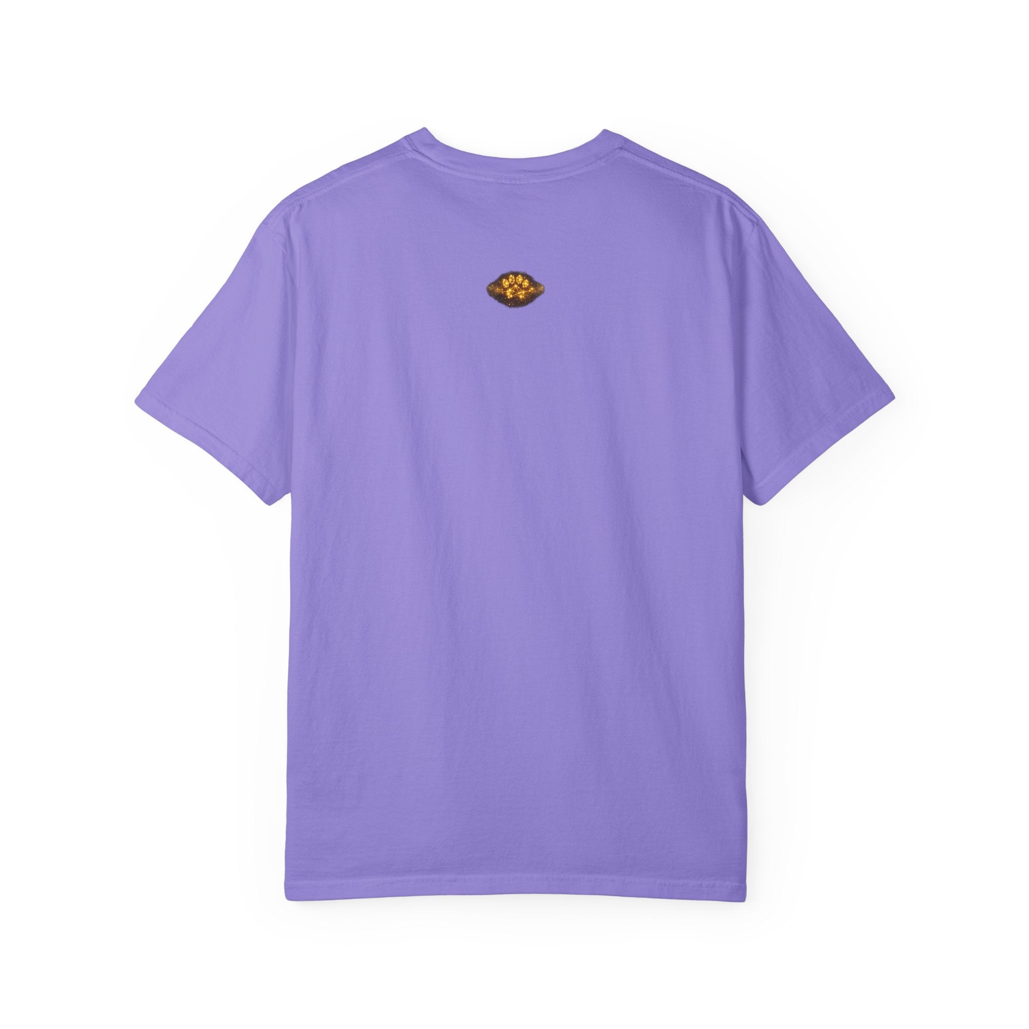 Glowing Paw Cats T-Shirt — Mystical Night Cats with Illuminated Pawprint Design