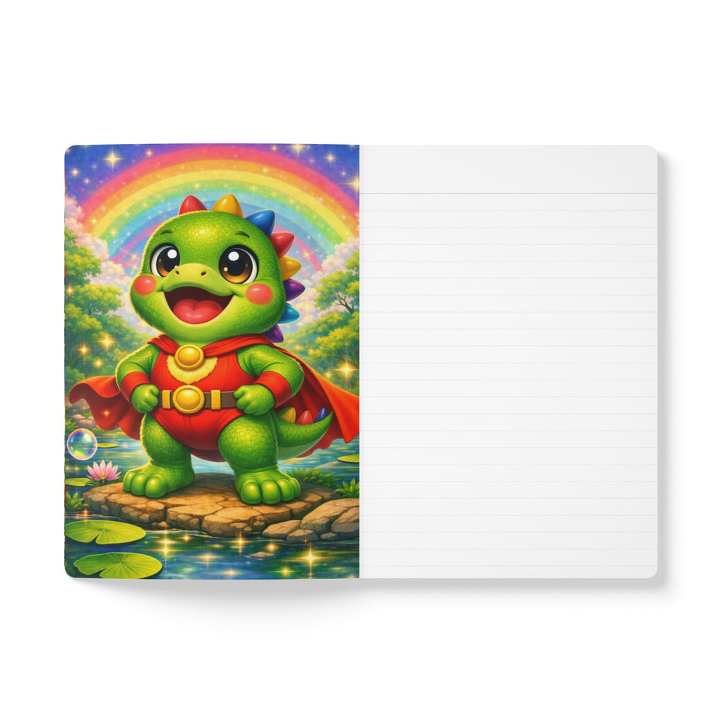 🦖 NanoBuddy Dino™ Kids Mini Notebook — Friendly Bubble Dino (PreK–2nd)