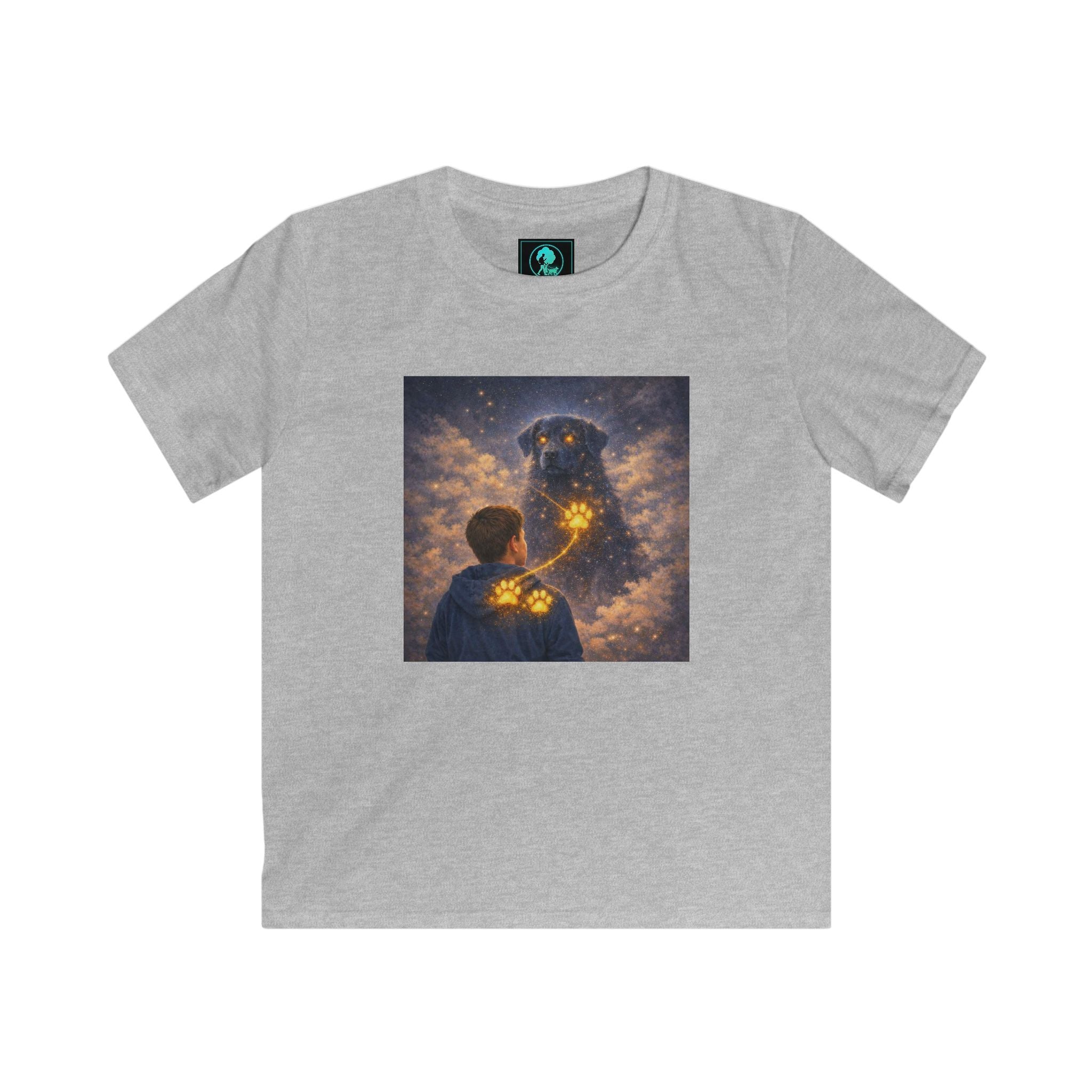 Kids Cosmic Dog Tee — Starry Night Pet Bond Youth T-Shirt