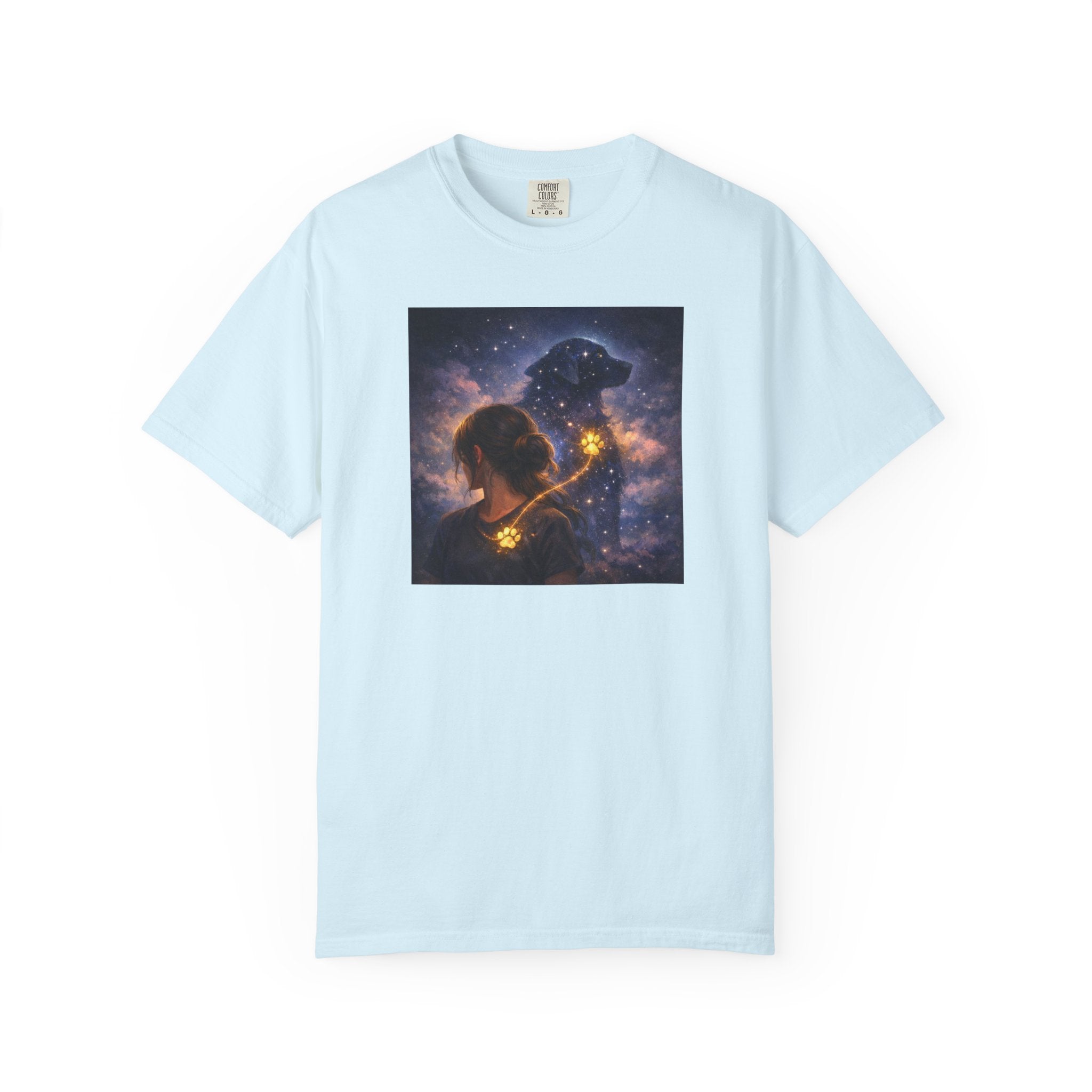 Constellation Lovers T-Shirt — Cosmic Couple Art Tee (Starry Night Embrace)