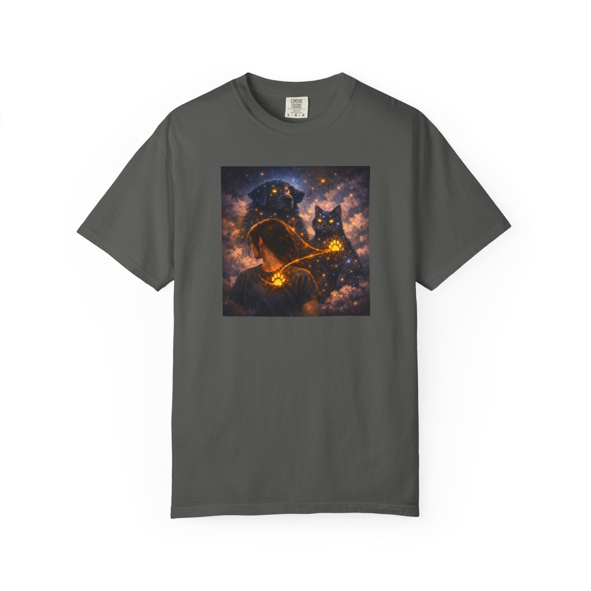 Galaxy Cats T-Shirt — Glowing Cosmic Cat Duo Graphic Tee