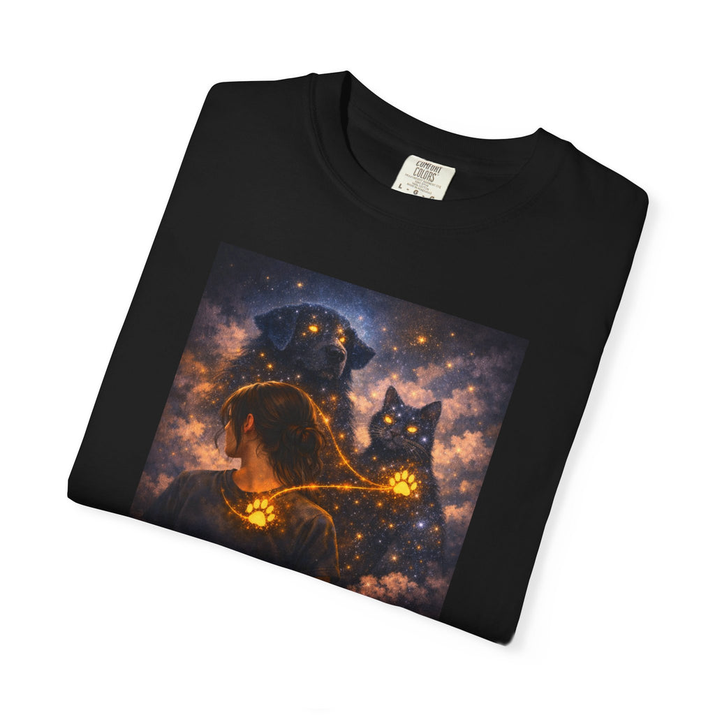 Galaxy Cats T-Shirt — Glowing Cosmic Cat Duo Graphic Tee