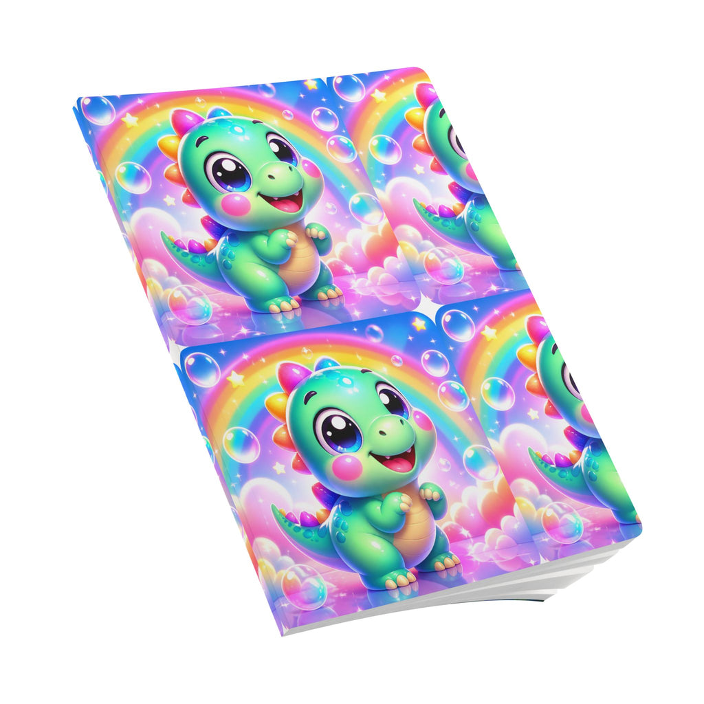🦖 NanoBuddy Dino™ Kids Mini Notebook — Friendly Bubble Dino (PreK–2nd)