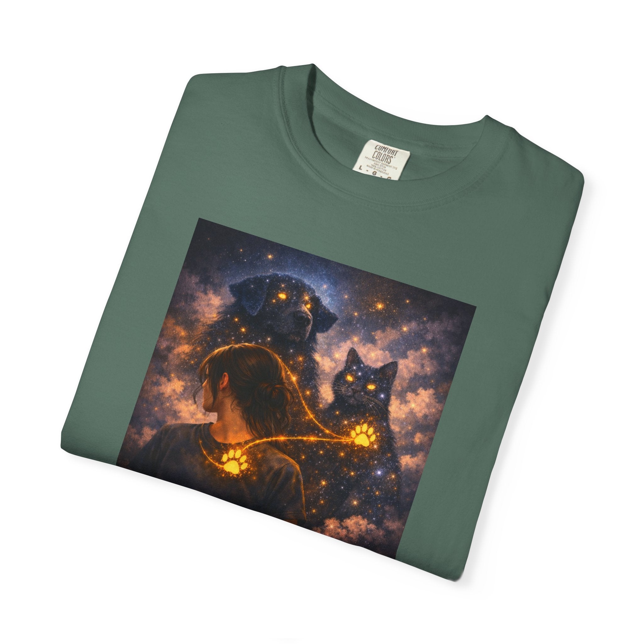 Galaxy Cats T-Shirt — Glowing Cosmic Cat Duo Graphic Tee