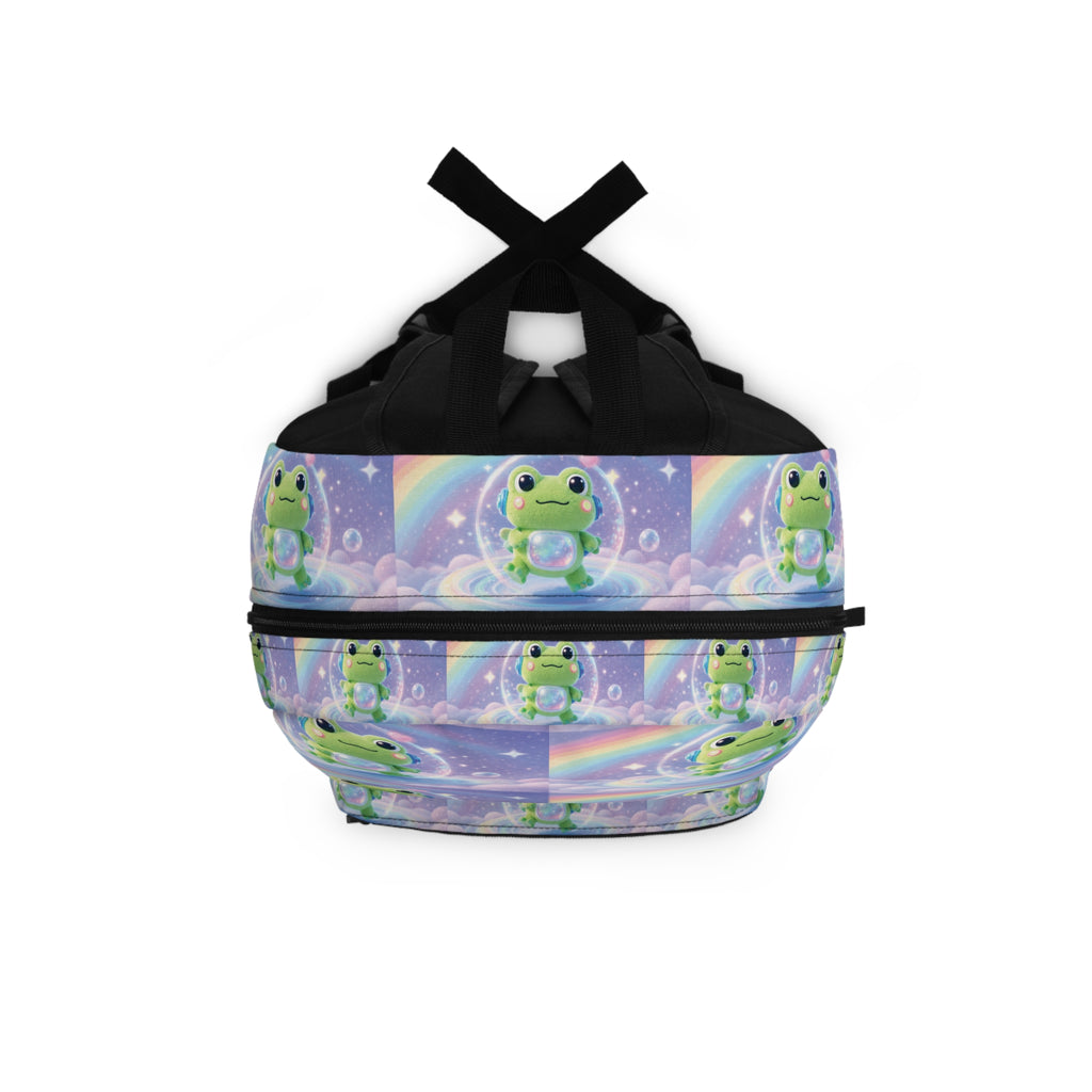 🐸 NanoBuddy Frog™ Kids Backpack — Kawaii Bubble Frog (PreK–2nd)