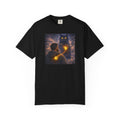 Magic Cat Constellation T-Shirt — Whimsical Night Sky Design