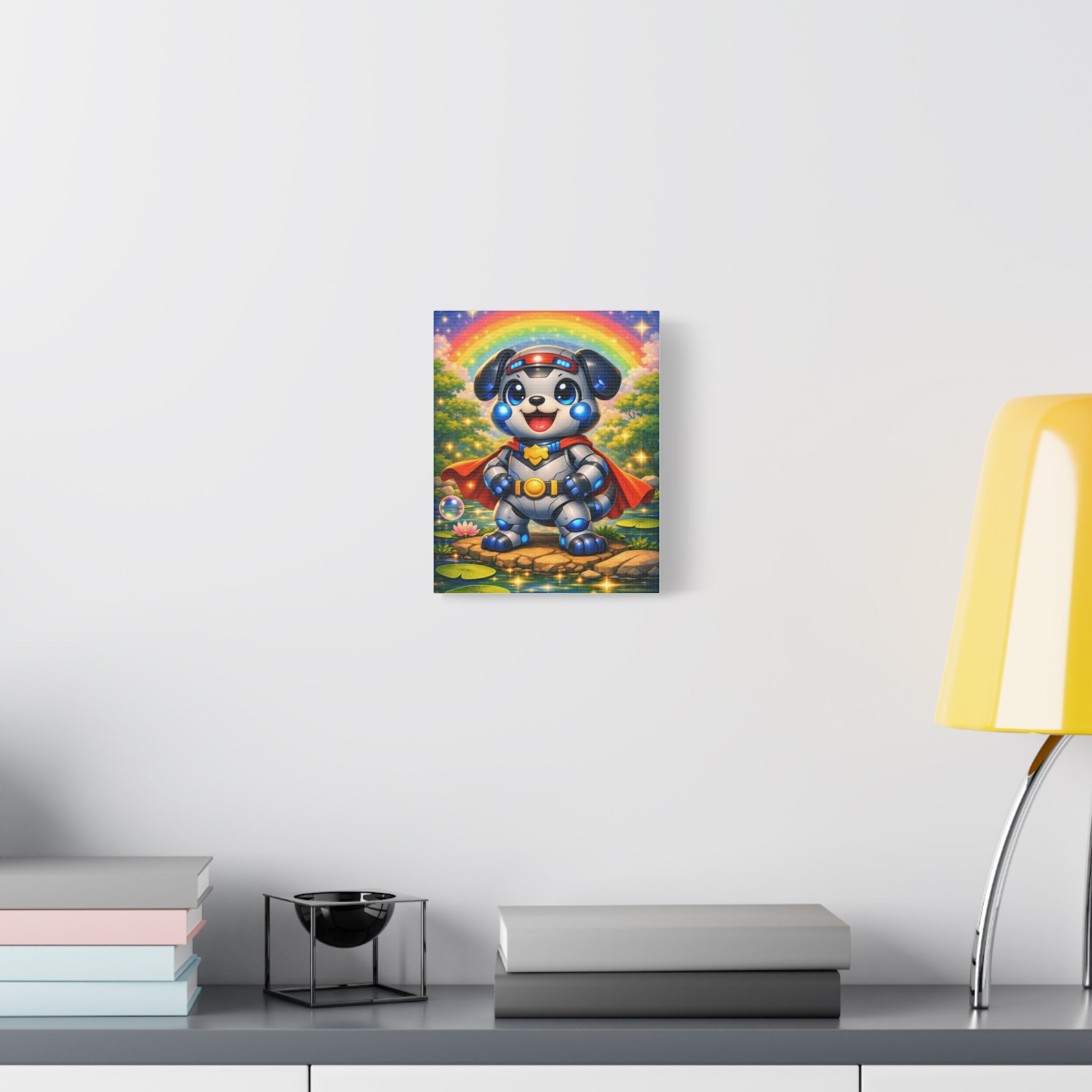 🤖 NanoBuddy Robot Pup™ Kids Wall Art — Futuristic Bubble Pup Print (8×10)