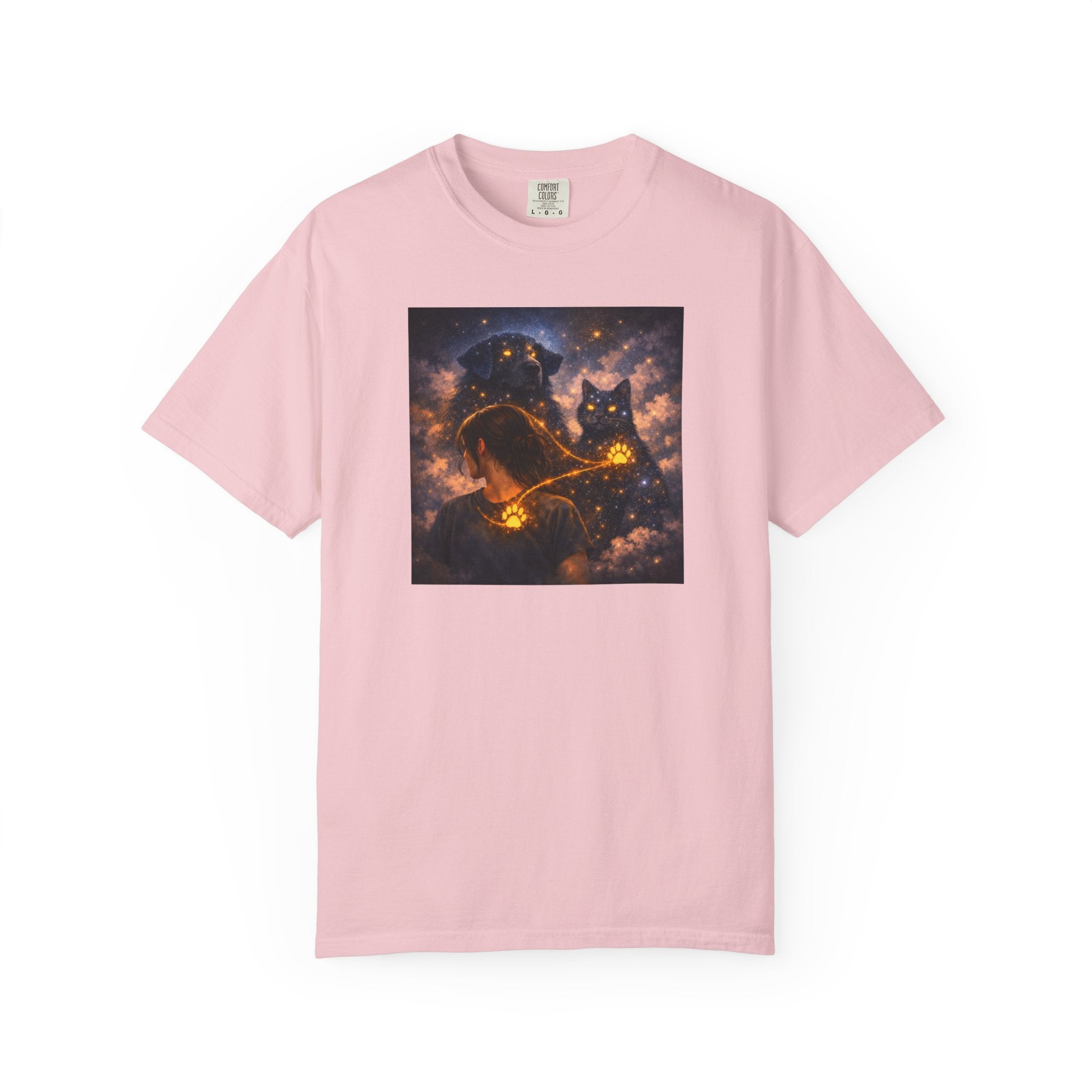 Galaxy Cats T-Shirt — Glowing Cosmic Cat Duo Graphic Tee