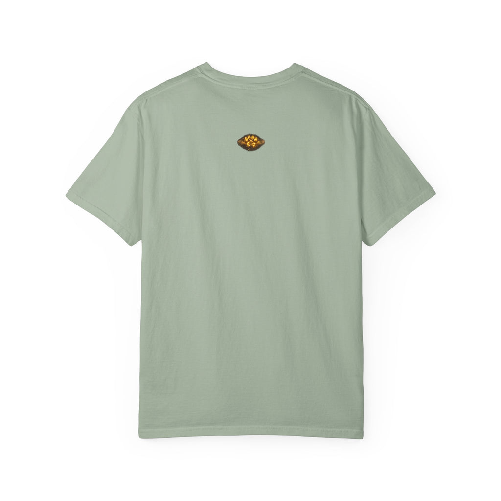 Mystic Cat Guardian T-Shirt — Glowing Heart & Starry Night Graphic Tee