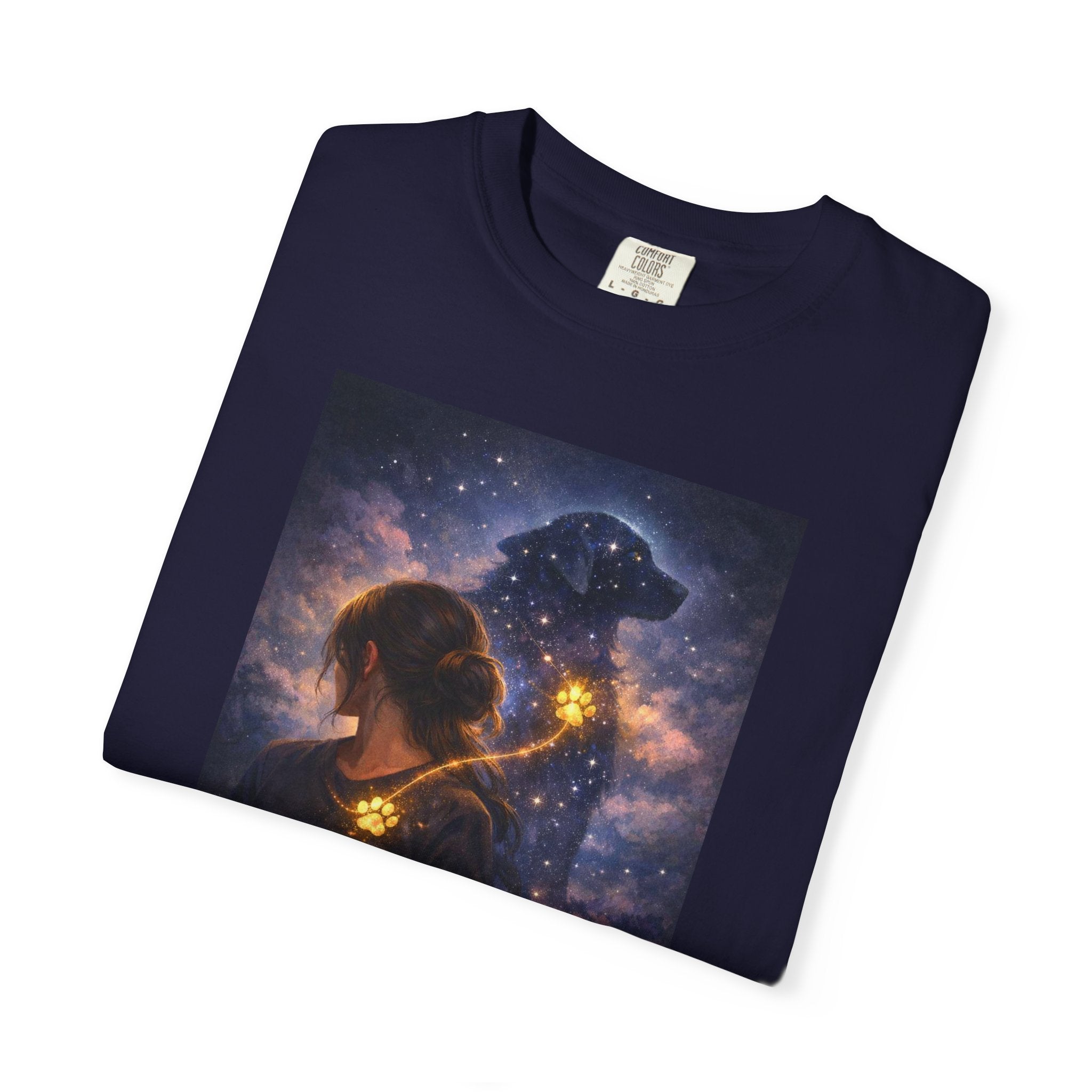 Constellation Lovers T-Shirt — Cosmic Couple Art Tee (Starry Night Embrace)