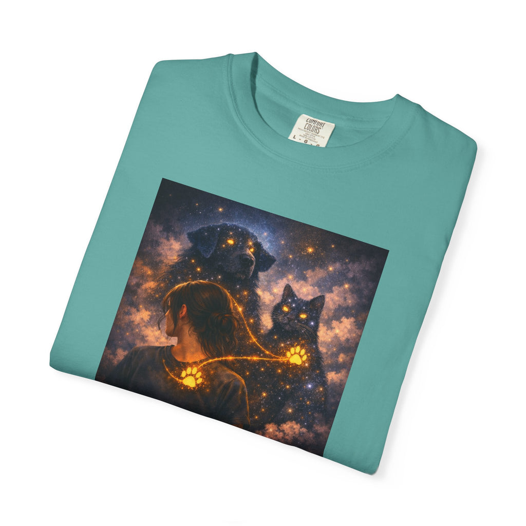 Galaxy Cats T-Shirt — Glowing Cosmic Cat Duo Graphic Tee