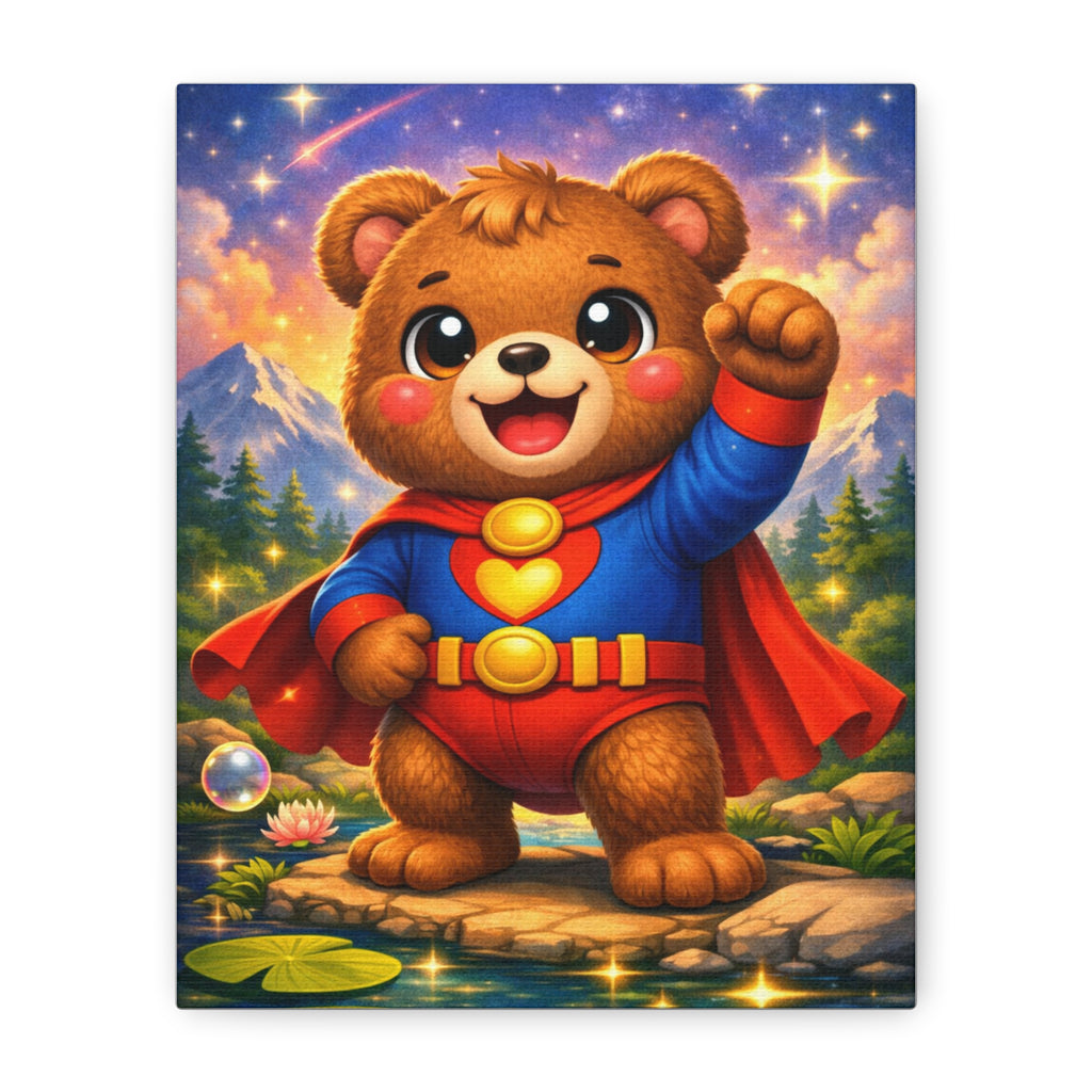 🧸 NanoBuddy Bear™ Wall Art — Cozy Bubble Bear Print (8×10)
