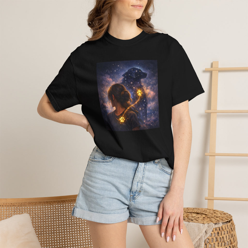 Constellation Lovers T-Shirt — Cosmic Couple Art Tee (Starry Night Embrace)