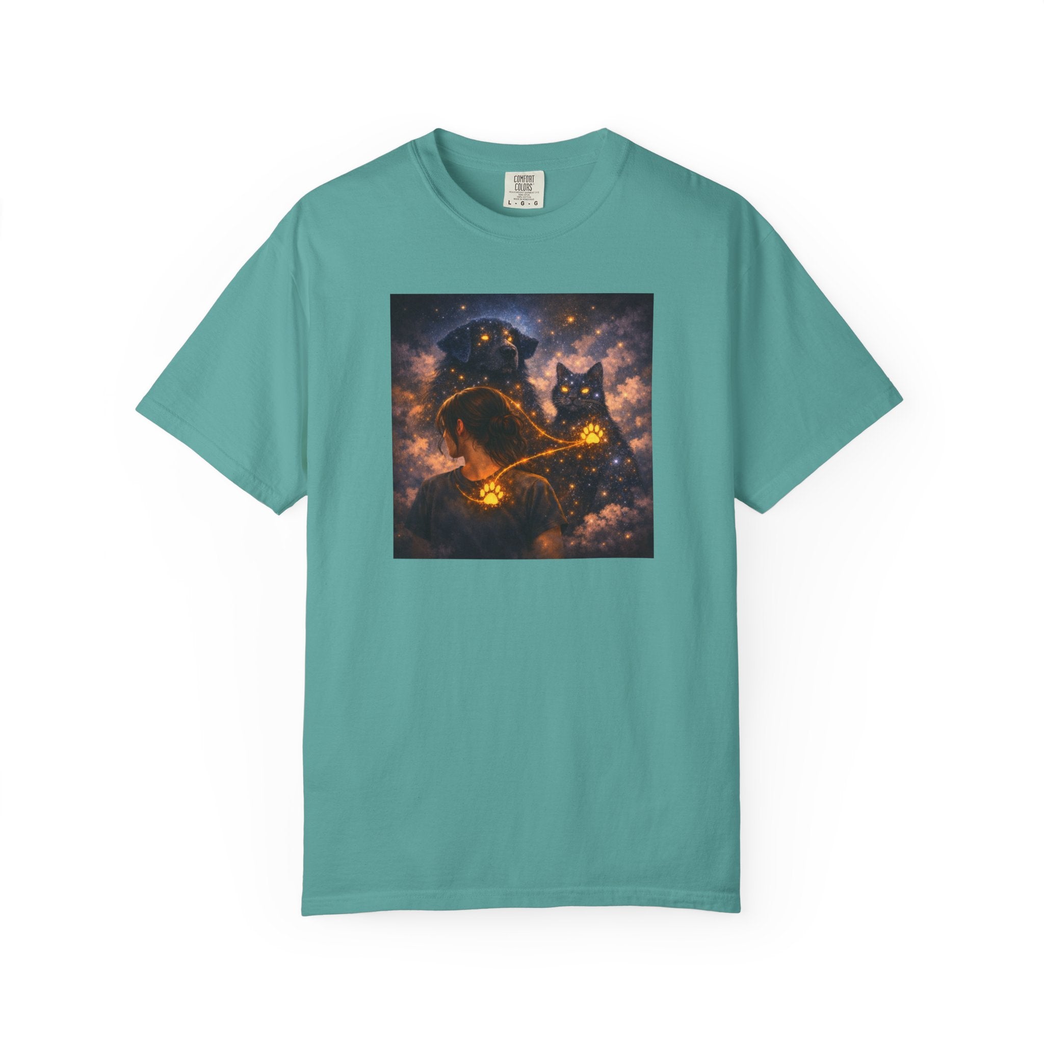 Galaxy Cats T-Shirt — Glowing Cosmic Cat Duo Graphic Tee