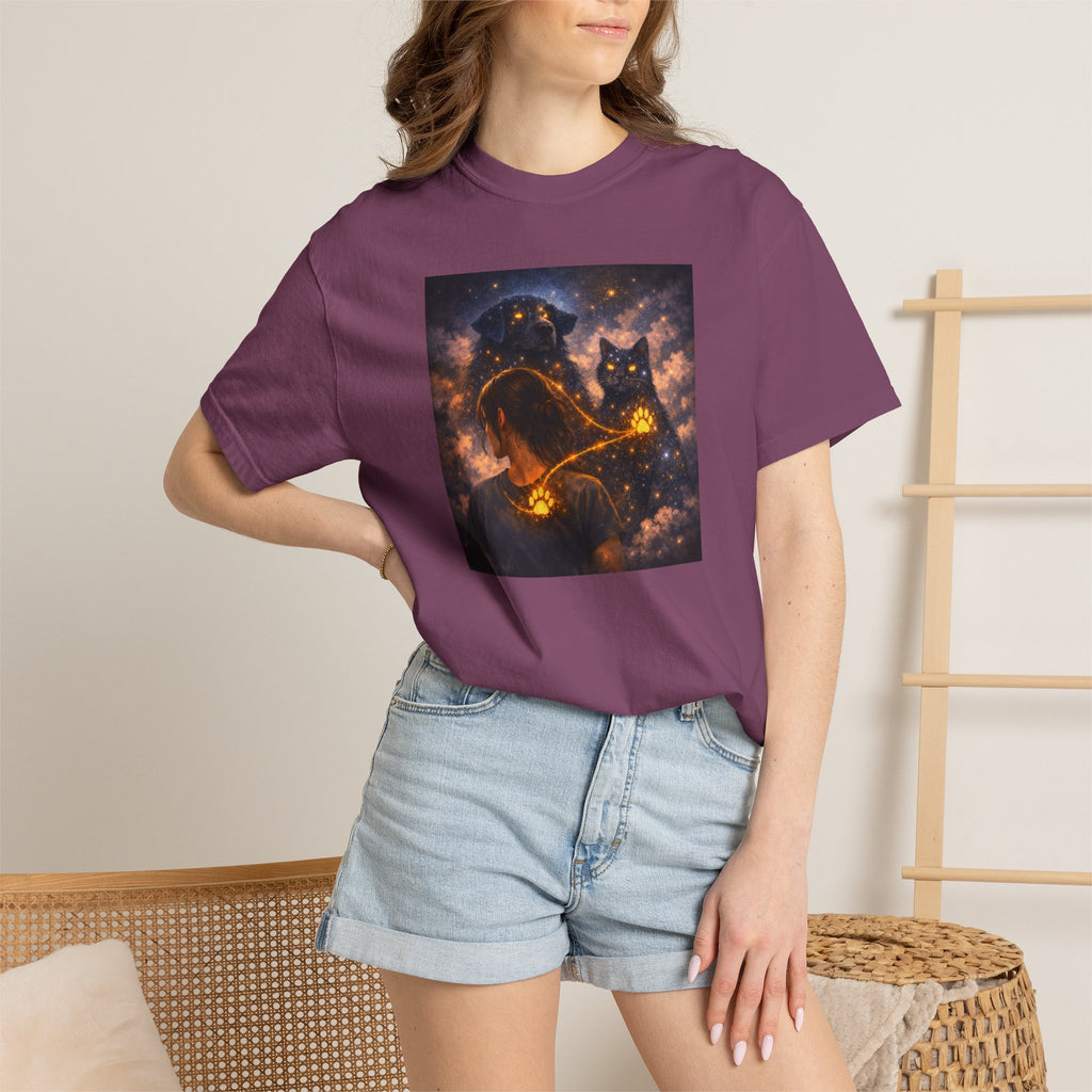 Galaxy Cats T-Shirt — Glowing Cosmic Cat Duo Graphic Tee