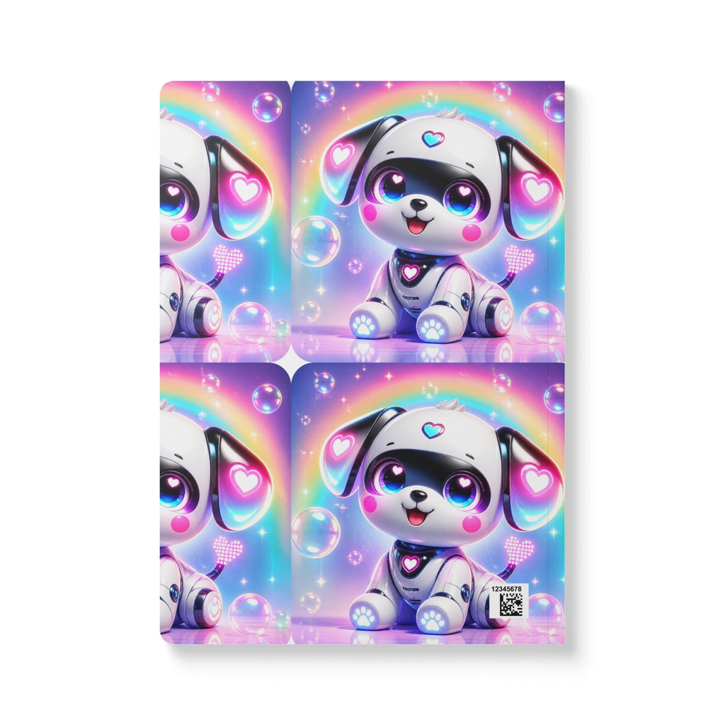 🤖 NanoBuddy Robot Pup™ Kids Mini Notebook — Futuristic Bubble Pup (PreK–2nd)