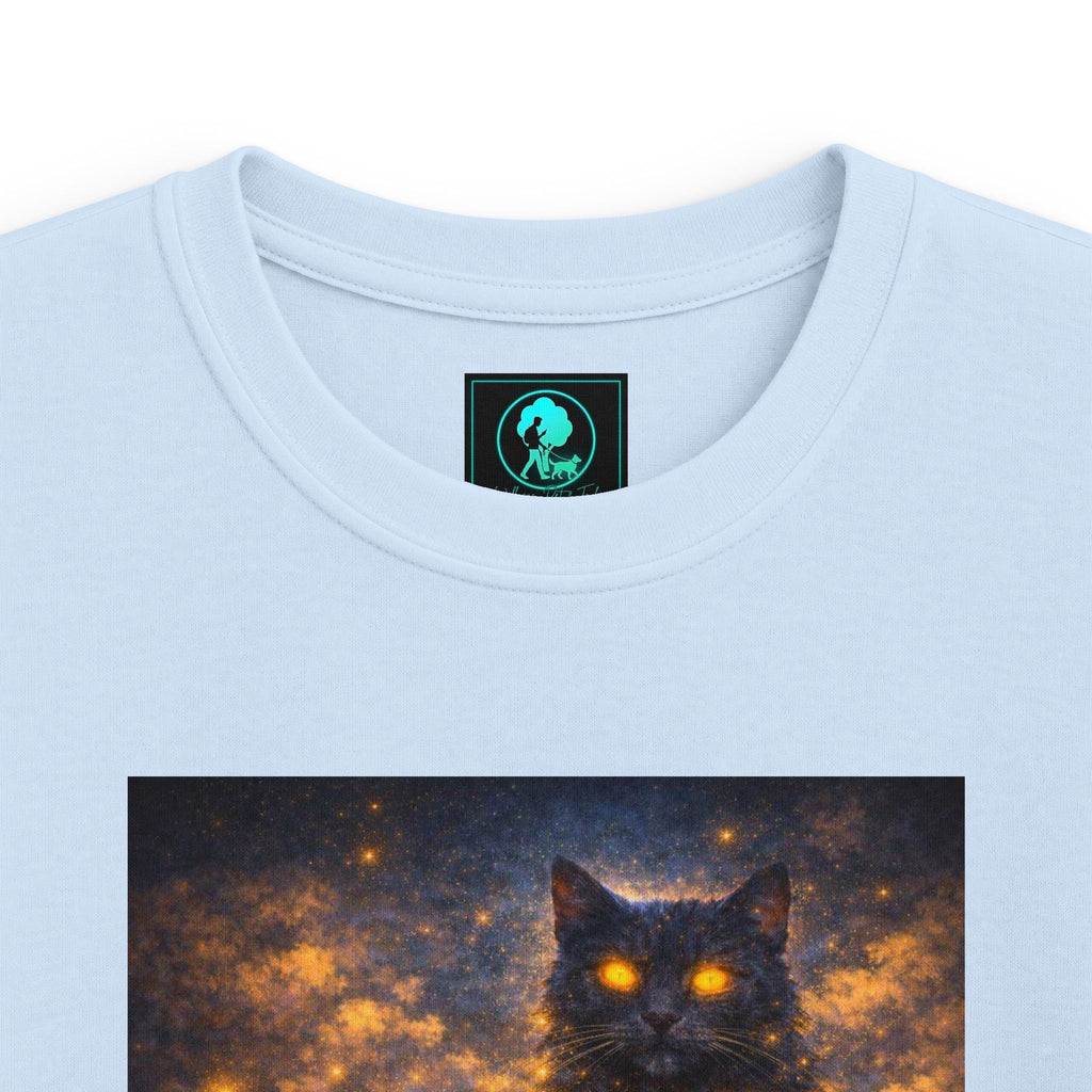 Kids T-Shirt – Magical Cat Nightlight Design (Girl with Firefly Heart)