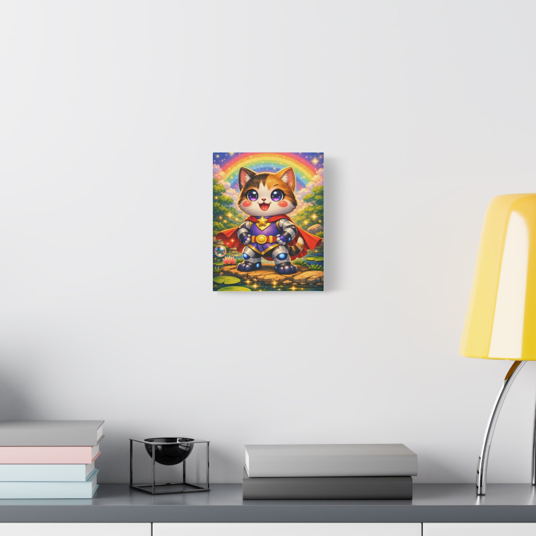 🐱 NanoBuddy Cat™ Kids Wall Art — Sweet Bubble Kitty Print (8×10)