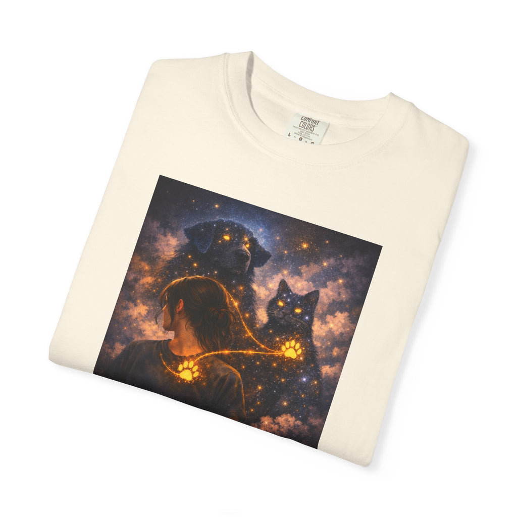 Galaxy Cats T-Shirt — Glowing Cosmic Cat Duo Graphic Tee