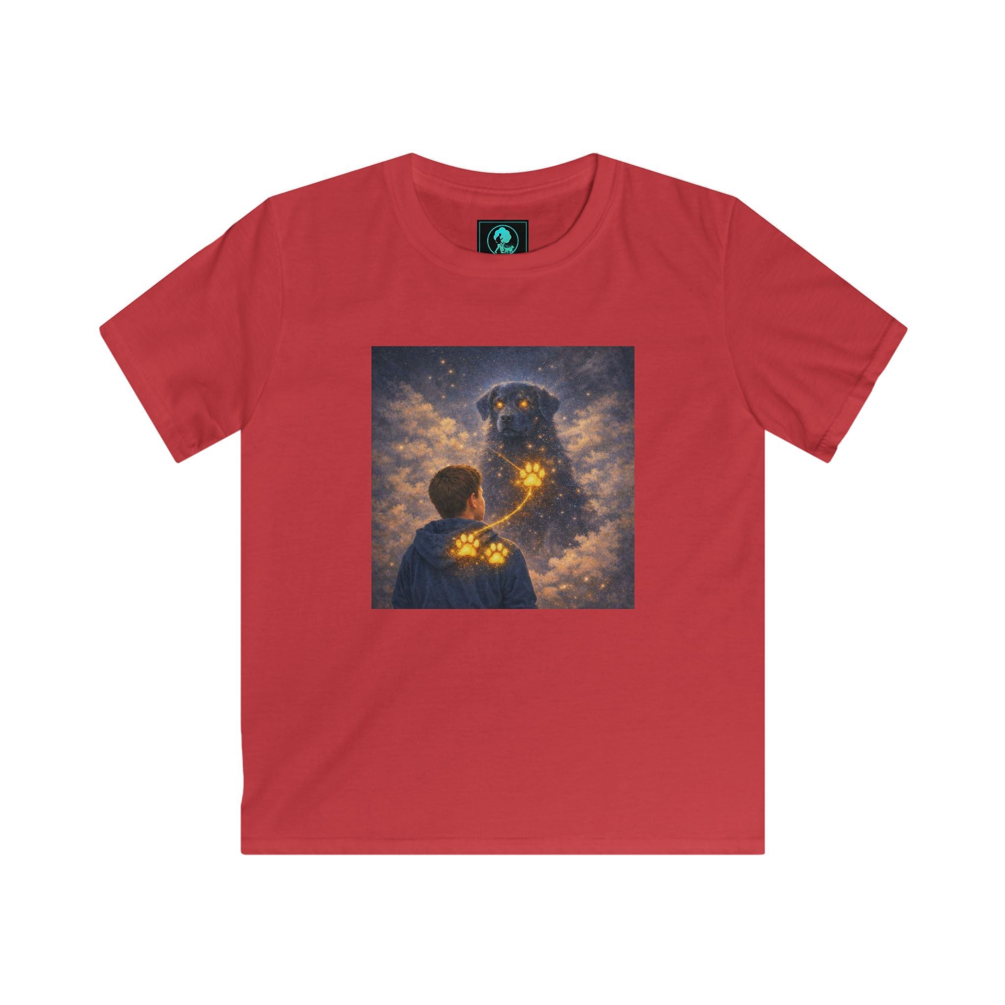 Kids Cosmic Dog Tee — Starry Night Pet Bond Youth T-Shirt