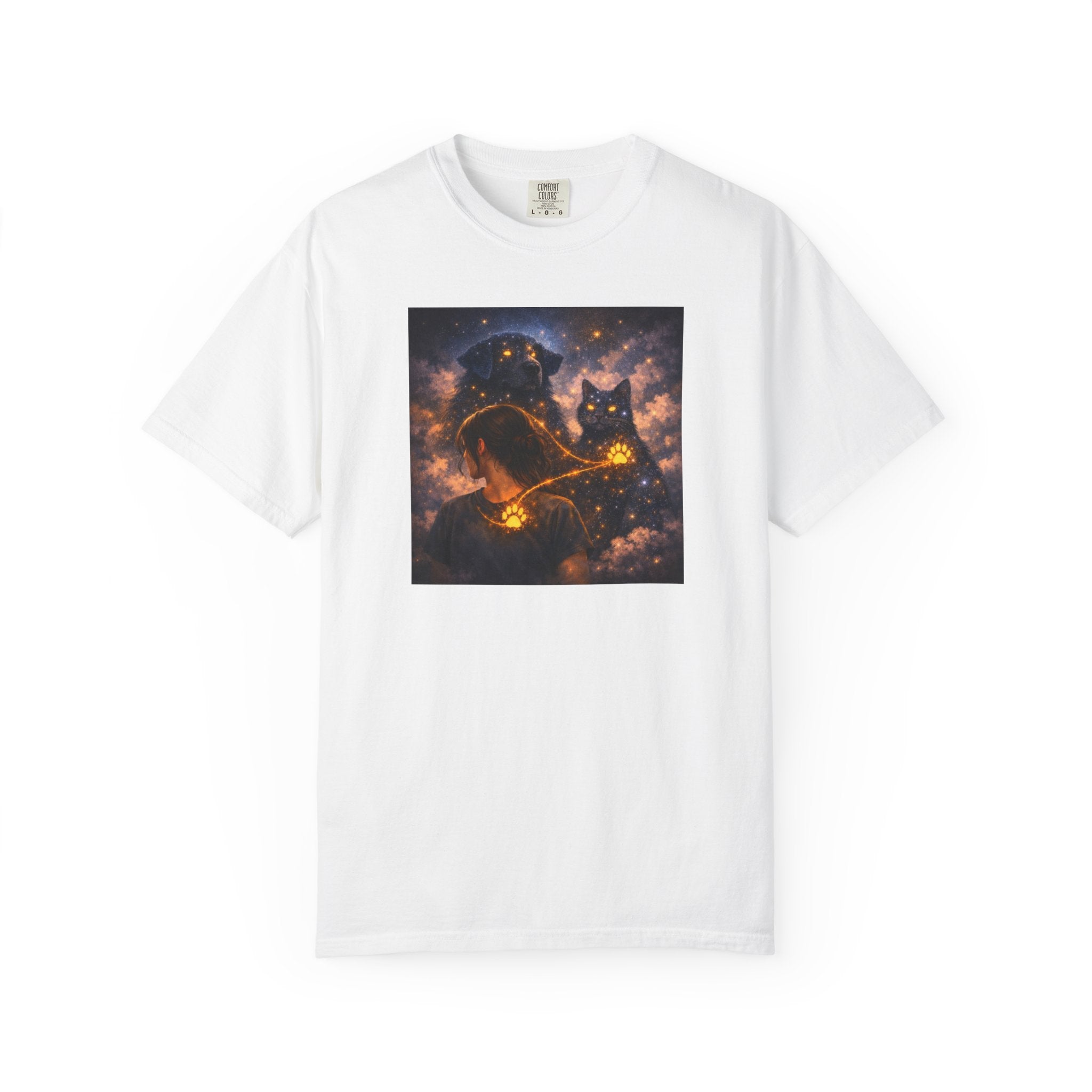 Galaxy Cats T-Shirt — Glowing Cosmic Cat Duo Graphic Tee