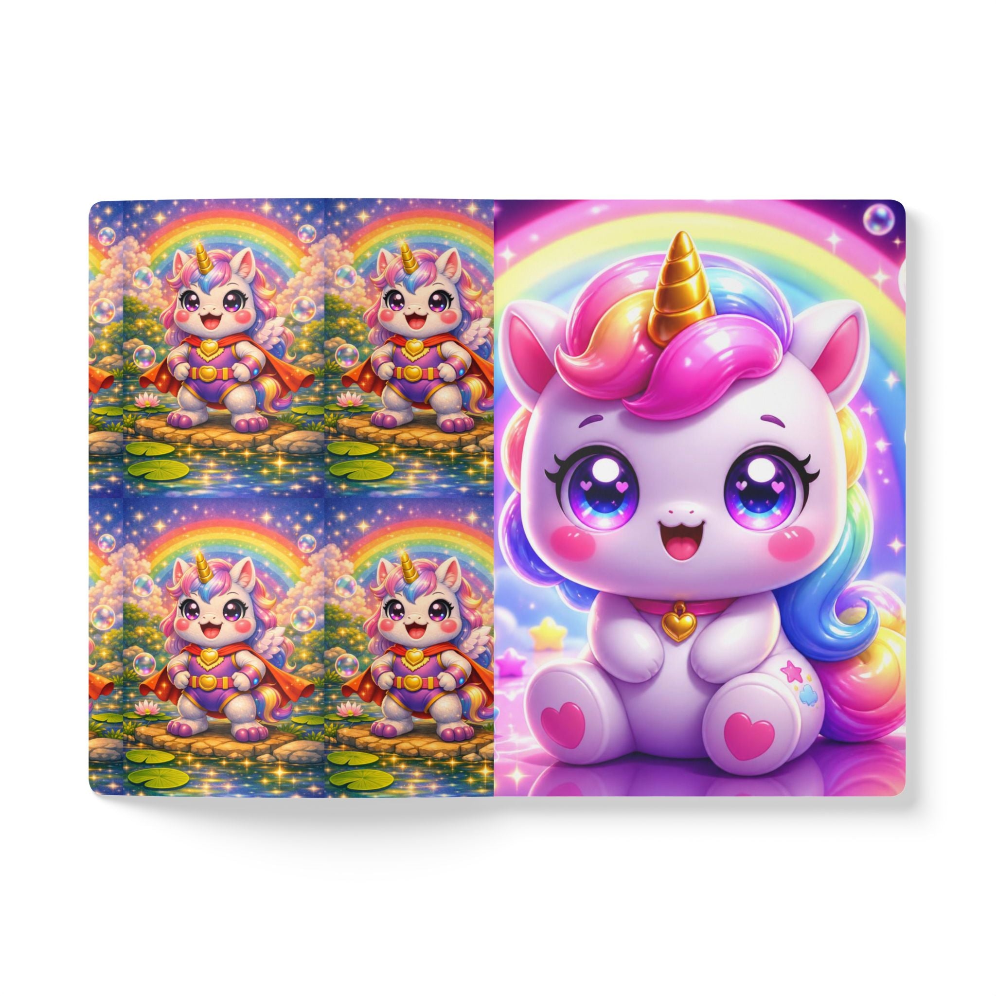 🦄 NanoBuddy Unicorn™ Kids Mini Notebook — Magical Bubble Unicorn (PreK–2nd)