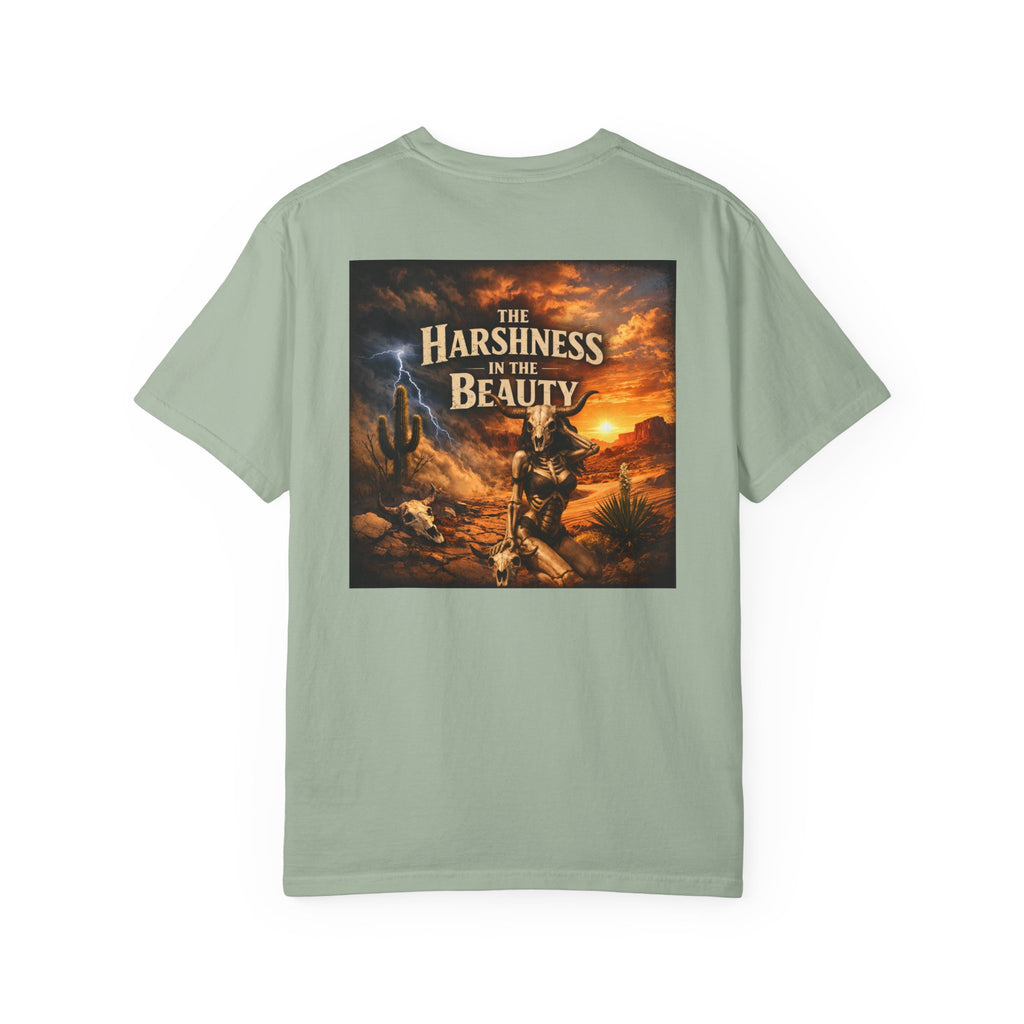 T-Shirt — "The Harshness in the Beauty" Desert Sunset Graphic Tee