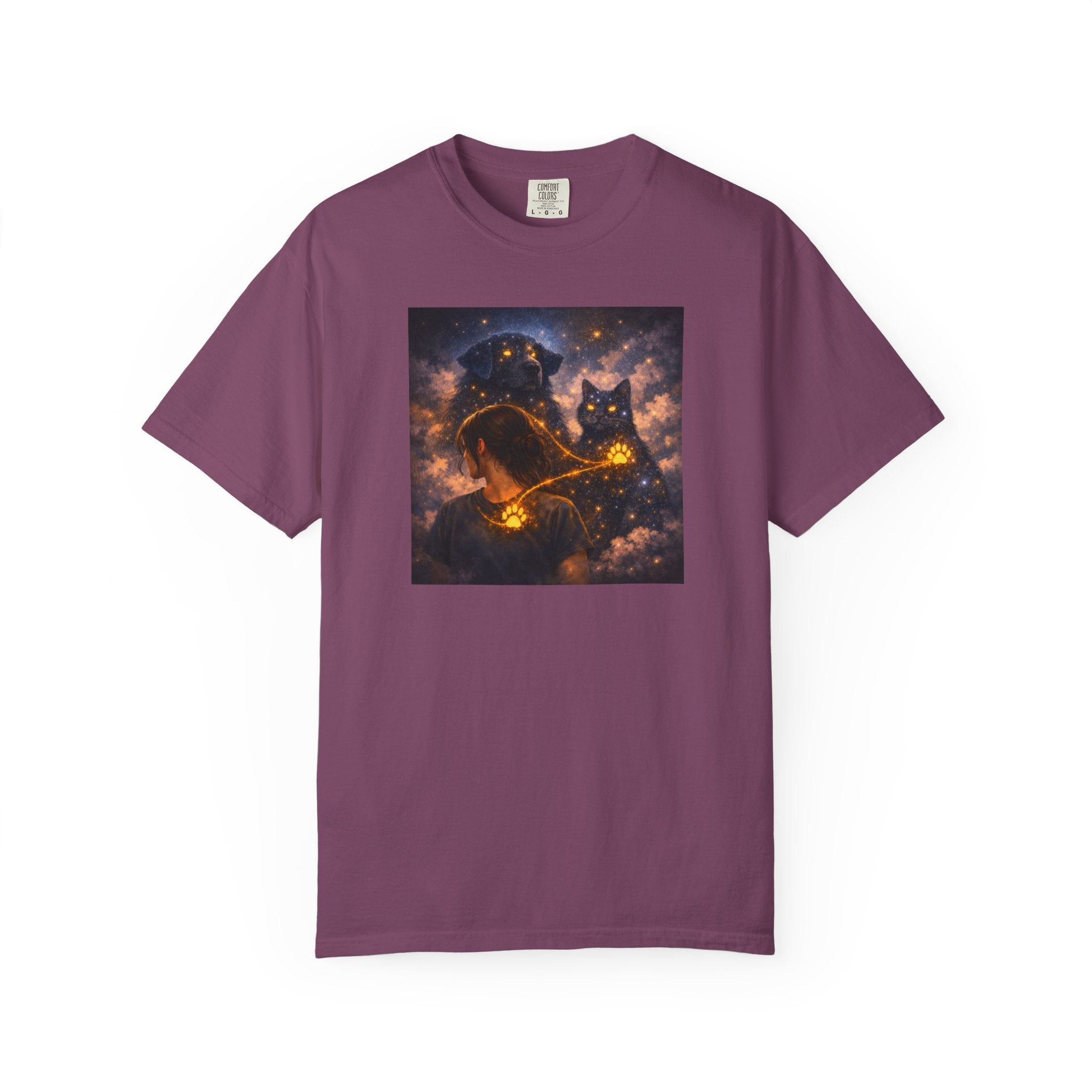 Galaxy Cats T-Shirt — Glowing Cosmic Cat Duo Graphic Tee