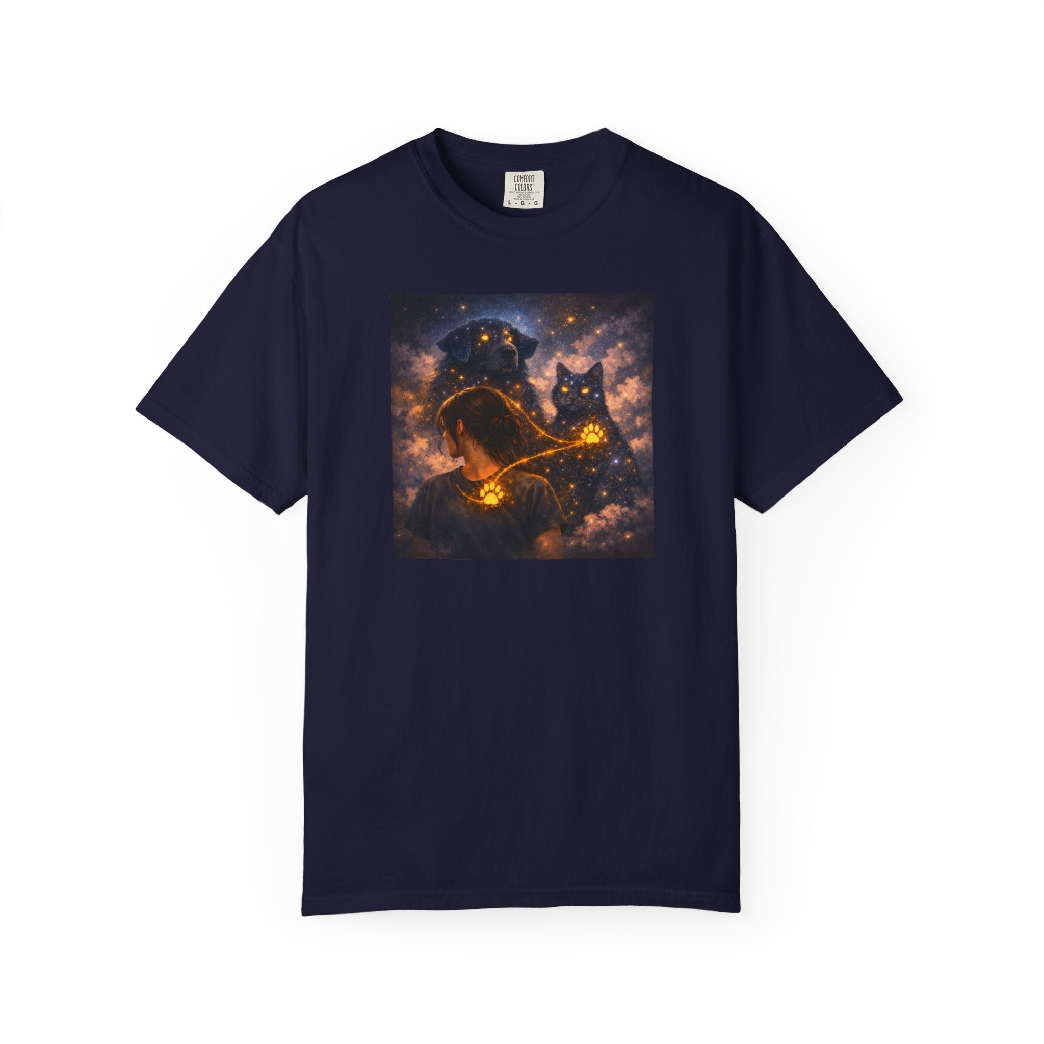 Galaxy Cats T-Shirt — Glowing Cosmic Cat Duo Graphic Tee