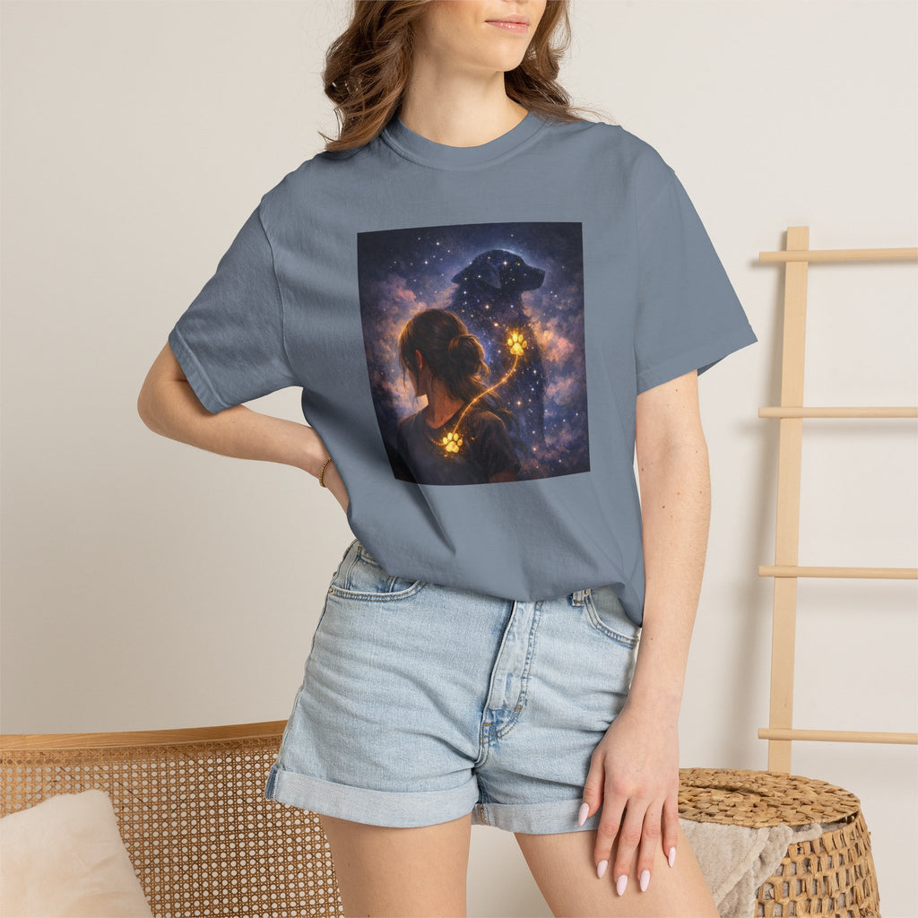 Constellation Lovers T-Shirt — Cosmic Couple Art Tee (Starry Night Embrace)