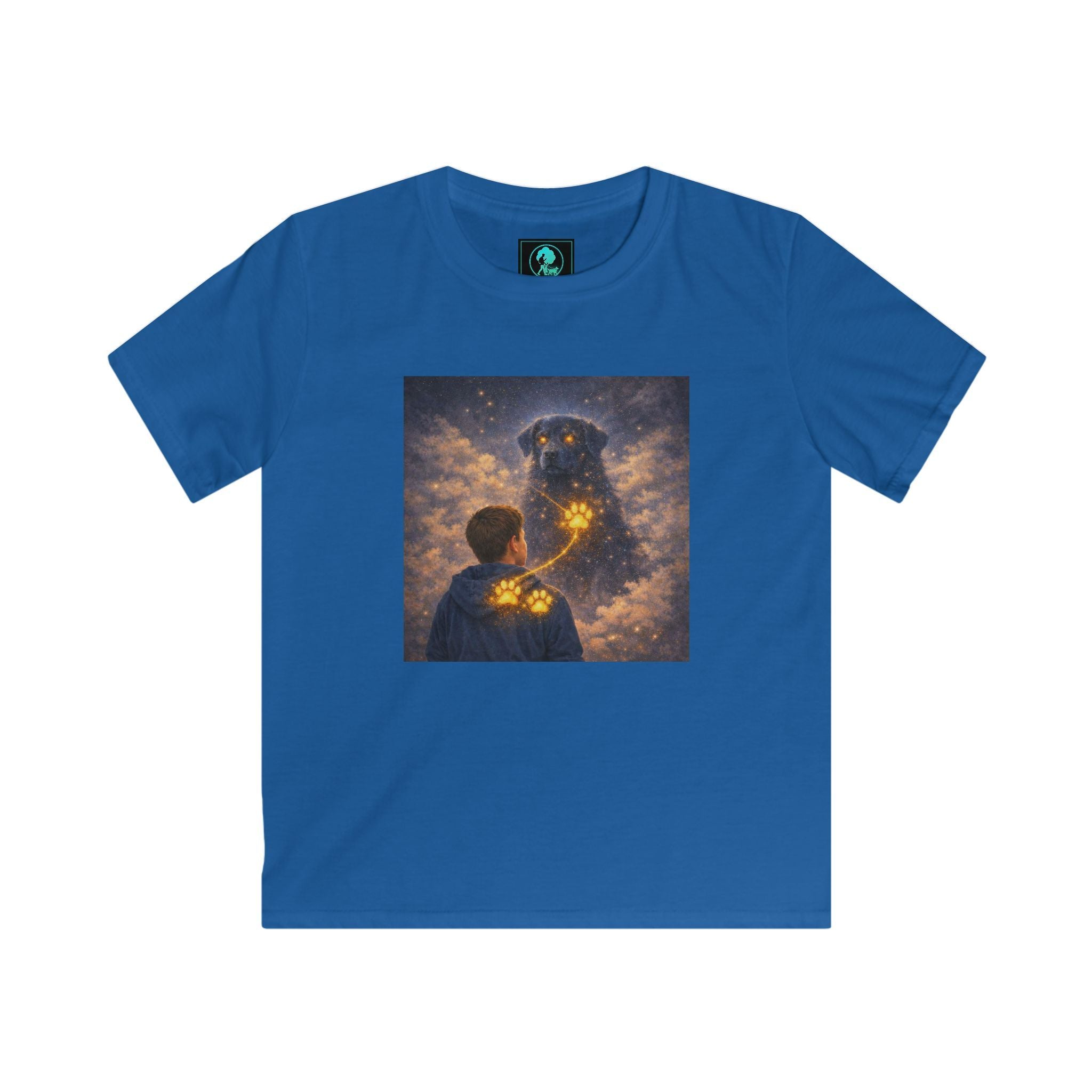 Kids Cosmic Dog Tee — Starry Night Pet Bond Youth T-Shirt