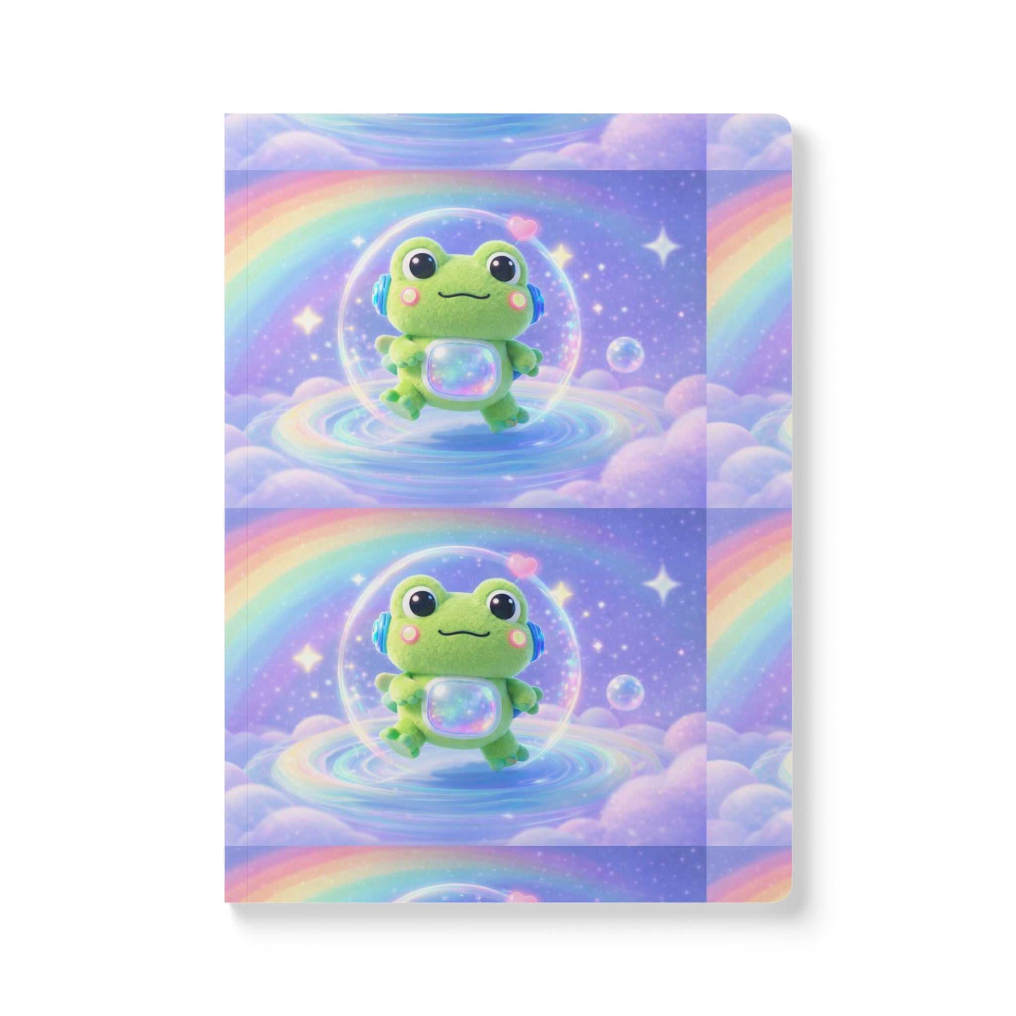 🐸 NanoBuddy Frog™ Kids Mini Notebook — Kawaii Bubble Frog (PreK–2nd)