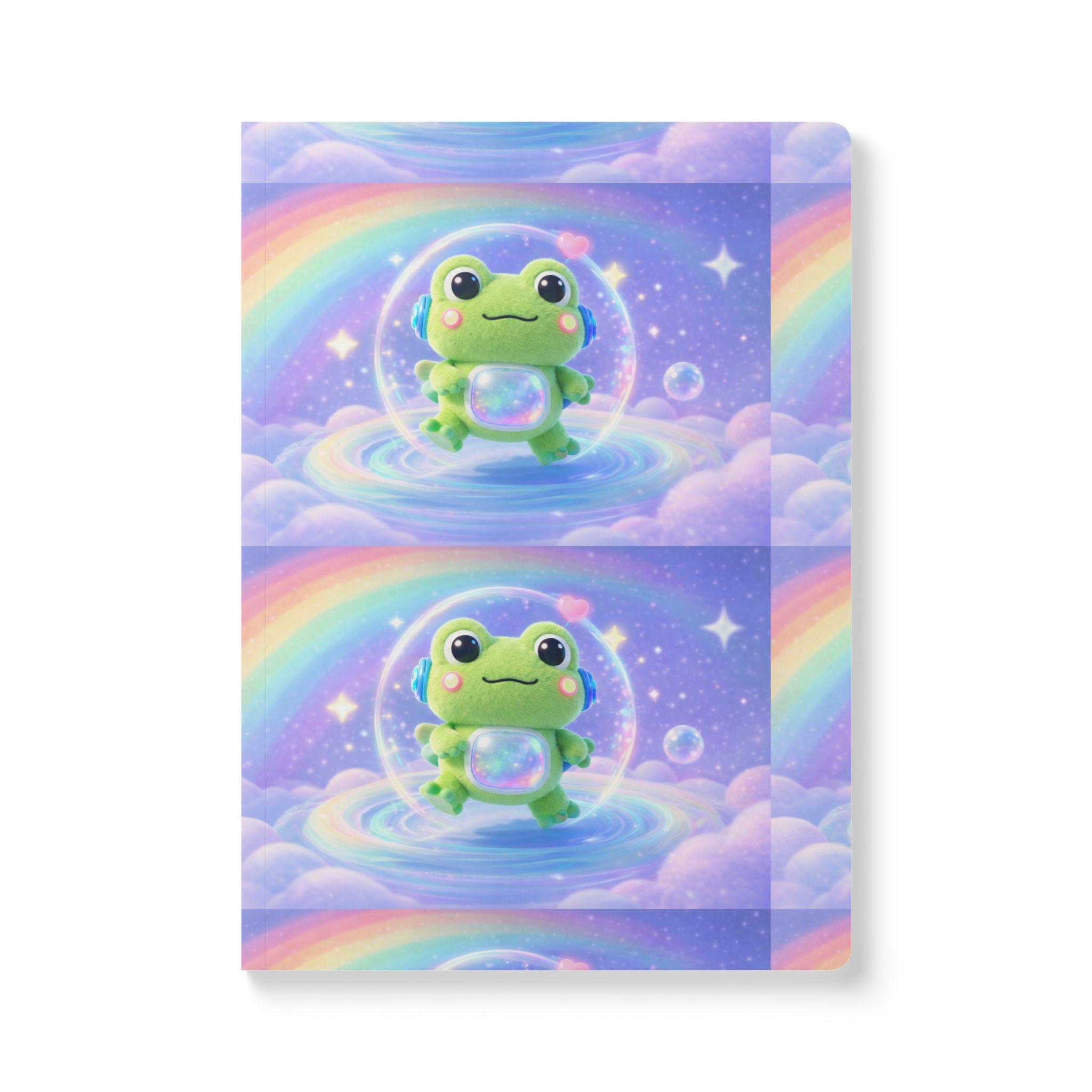 🐸 NanoBuddy Frog™ Kids Mini Notebook — Kawaii Bubble Frog (PreK–2nd)