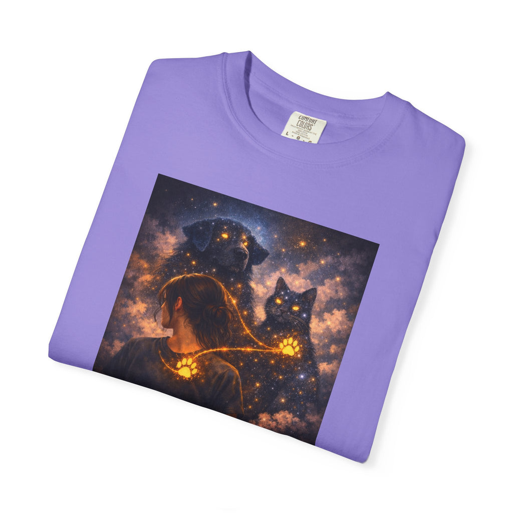 Galaxy Cats T-Shirt — Glowing Cosmic Cat Duo Graphic Tee