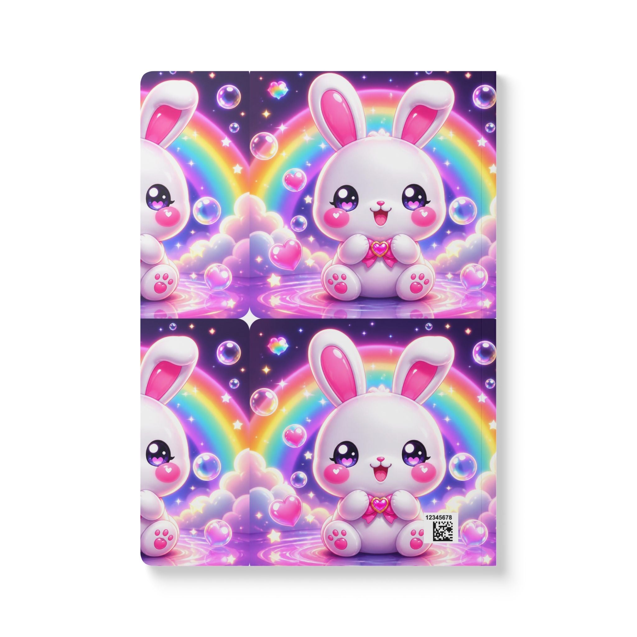 🐰 NanoBuddy Bunny™ Kids Mini Notebook — Pastel Bubble Bunny (PreK–2nd)