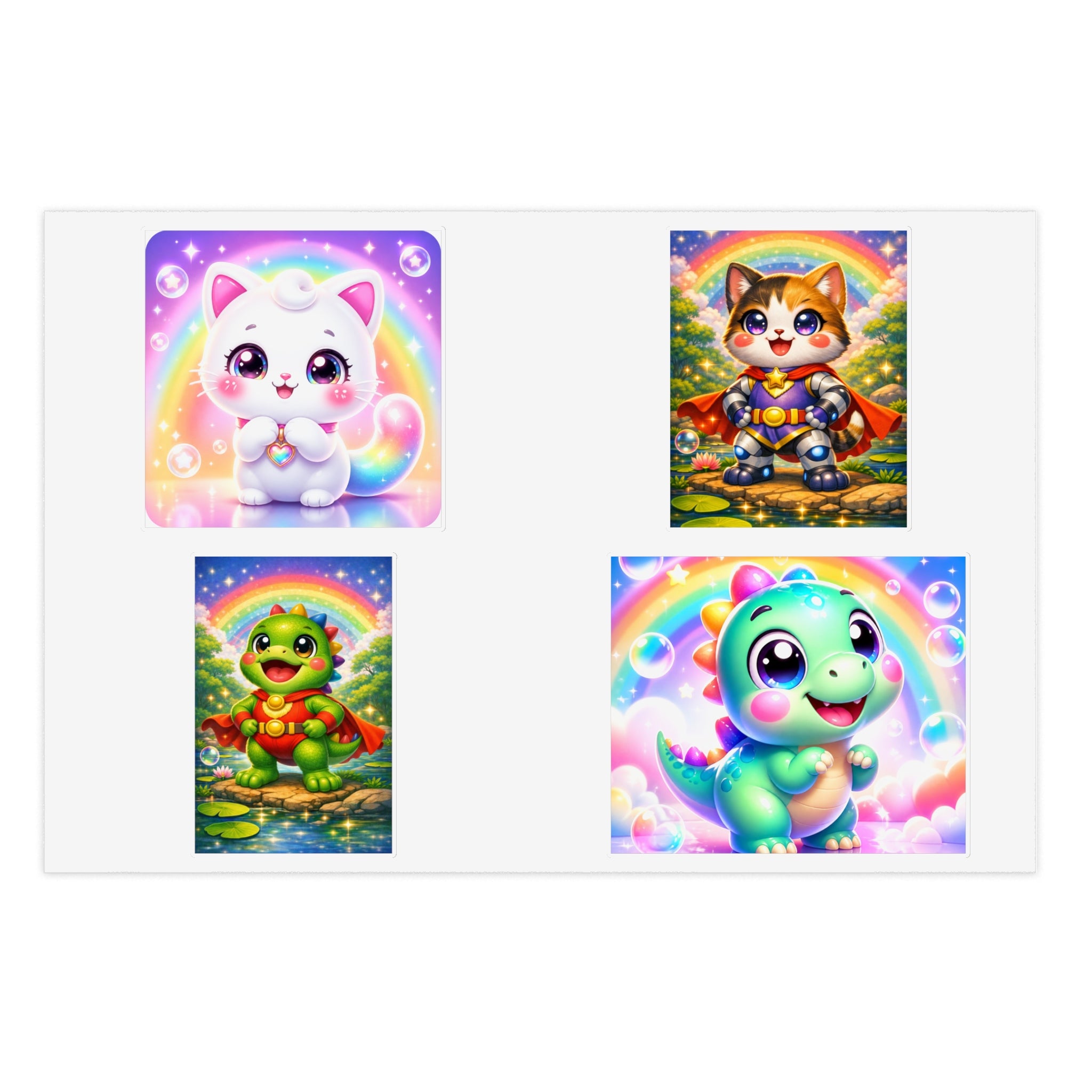NanoBuddy Cat & Dino Stickers