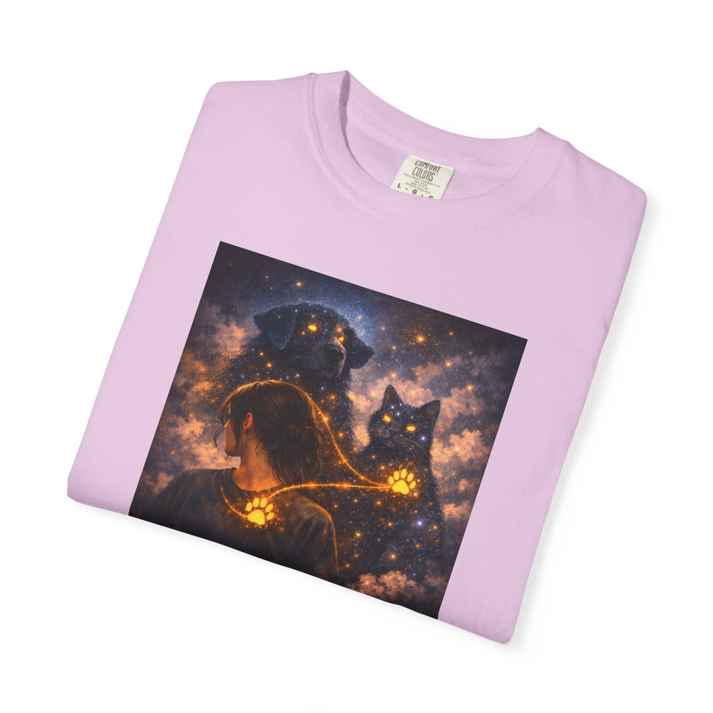 Galaxy Cats T-Shirt — Glowing Cosmic Cat Duo Graphic Tee
