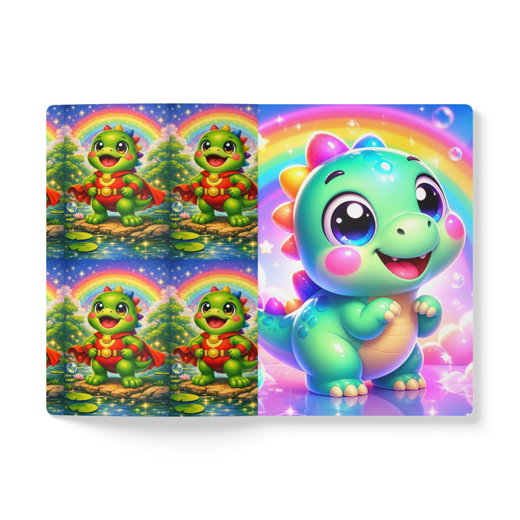 🦖 NanoBuddy Dino™ Kids Mini Notebook — Friendly Bubble Dino (PreK–2nd)